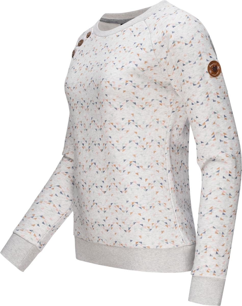 Ragwear Sweater »Daria Print Intl.«, stylisches Damen Sweatshirt Longleeve mit Streifen