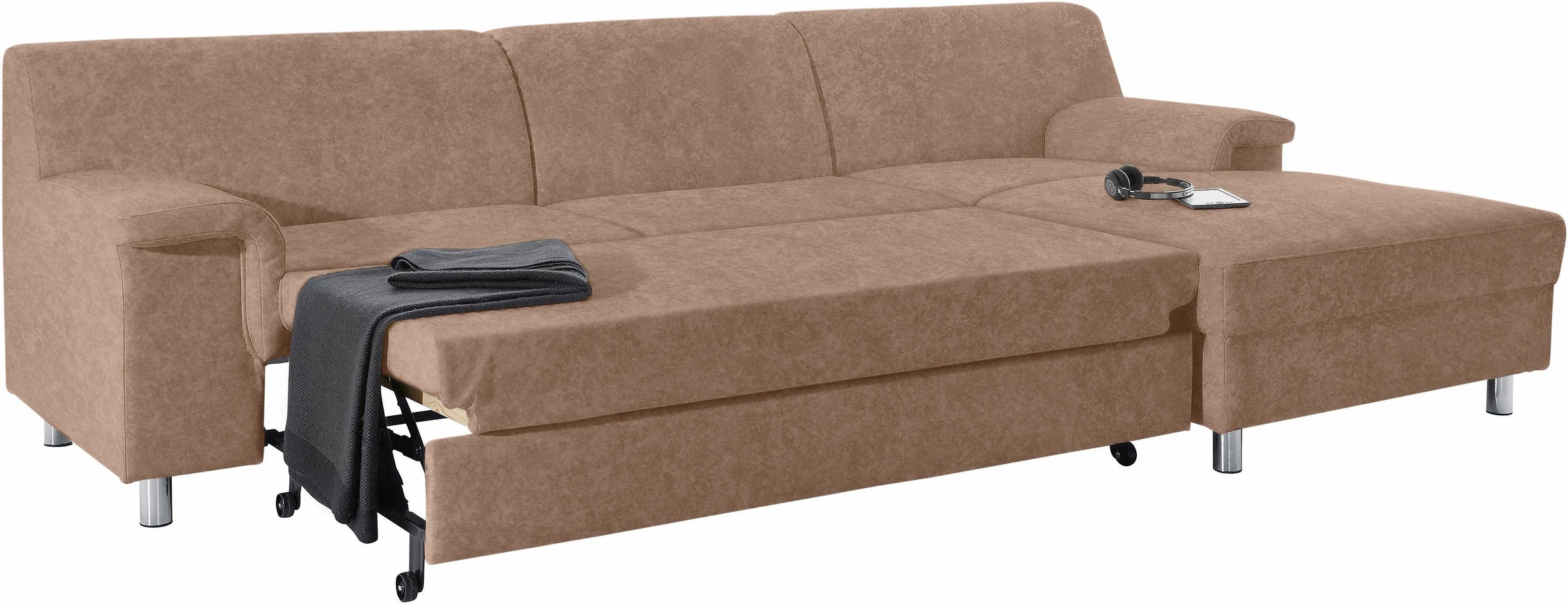 DOMO collection Ecksofa "Jamie, modern und elegant, Fußhöhe 9cm, L-Form," w günstig online kaufen