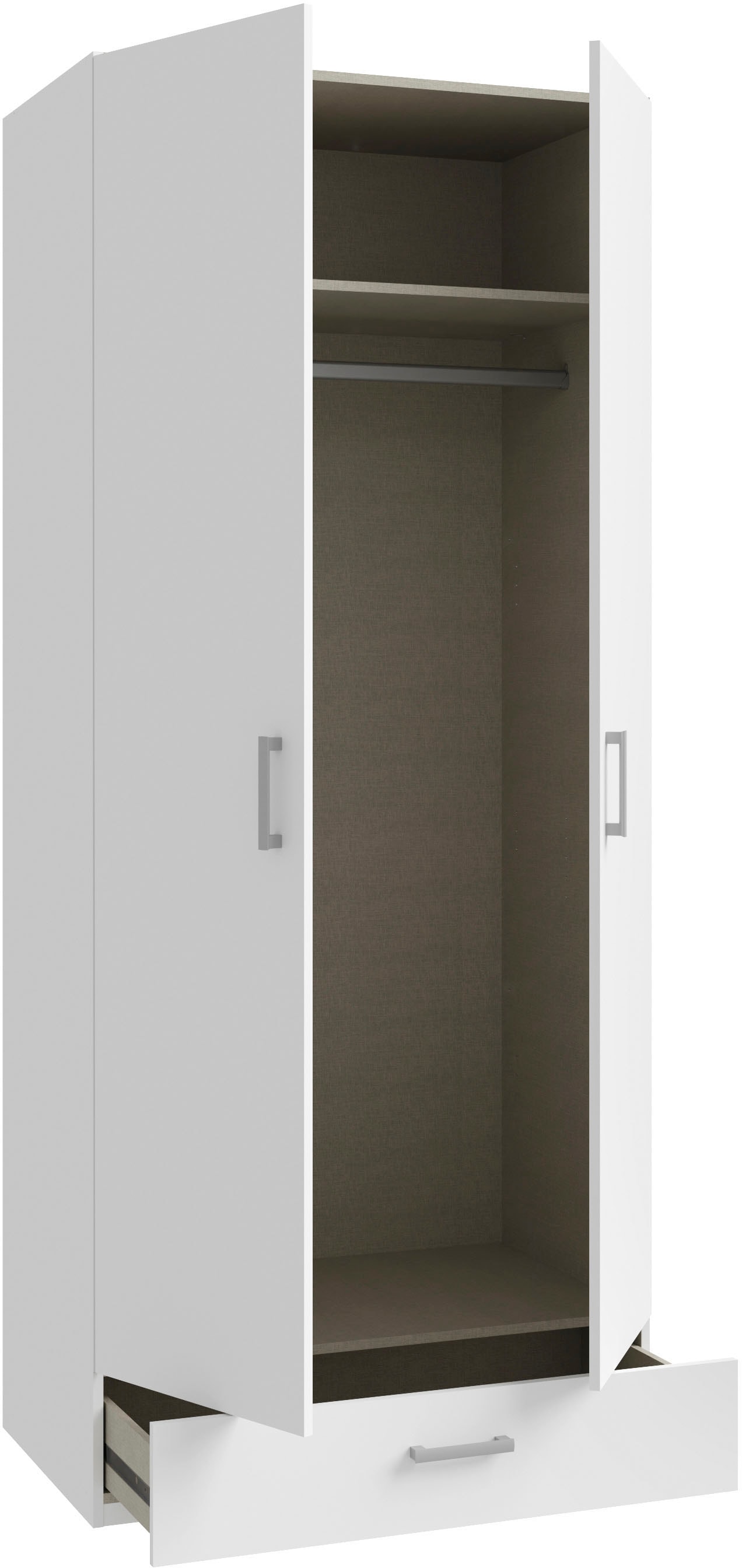 FORTE Drehtürenschrank, Drehtürenschrank, Stauraum, Schublade