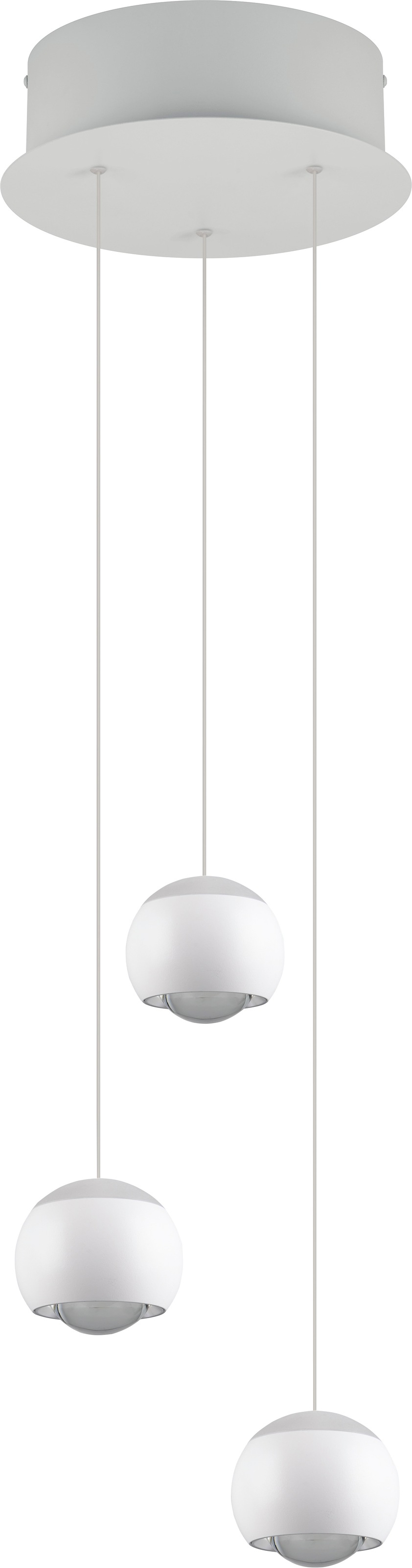 Musterring LED Pendelleuchte »CANNON, 3-flammige LED Hängelampe 5W 500Lumen 2300-4000K CCT« LED-Board 1 Stk. Farbwechsler | warmweiß - kaltweiß mit Fernbedienung, stufenlos höhenverstellbar max 195cm dimmbar Memory