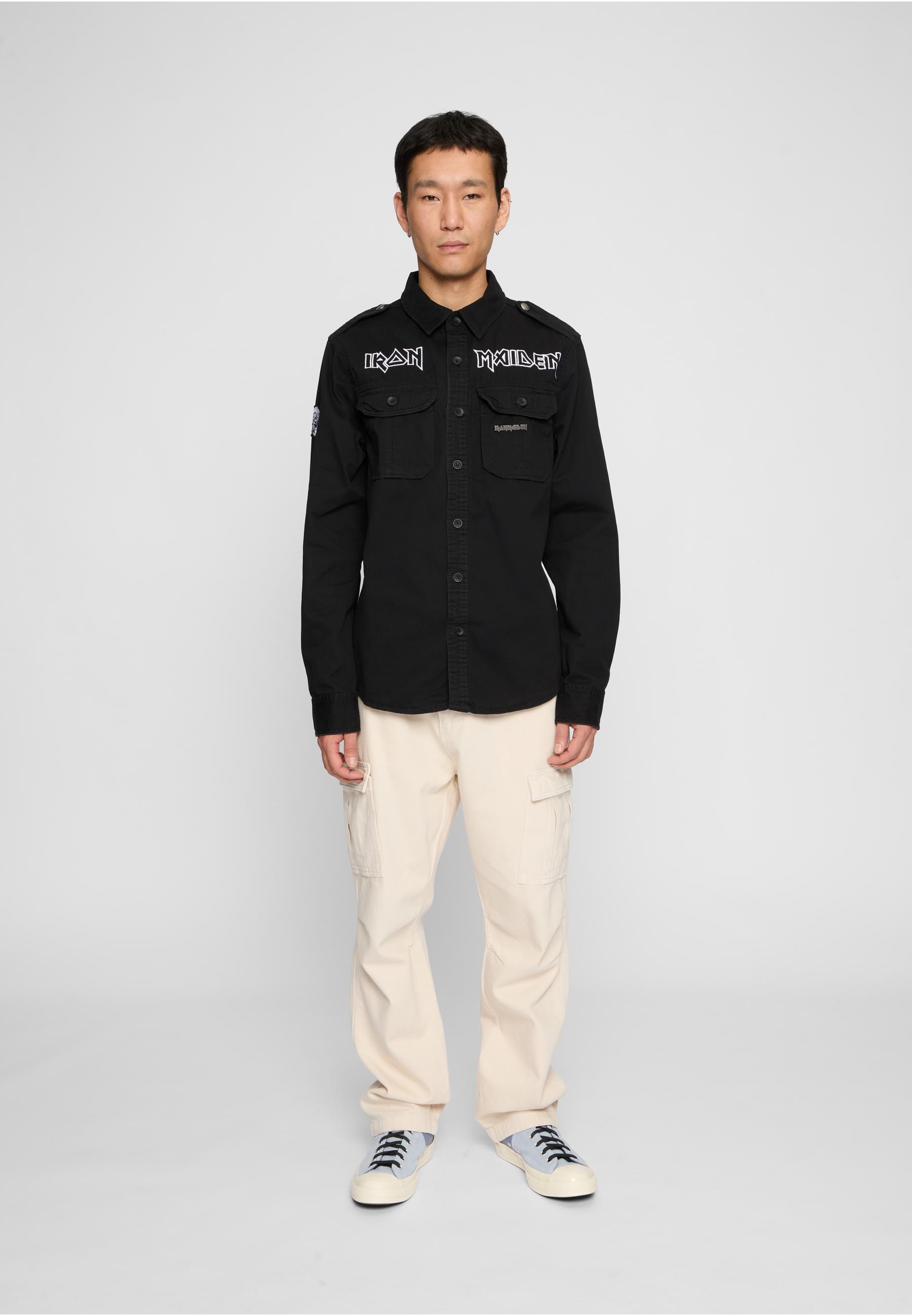Brandit Langarmhemd »Brandit Iron Maiden Vintage Shirt long sleeve Eddy« 1 Stk.