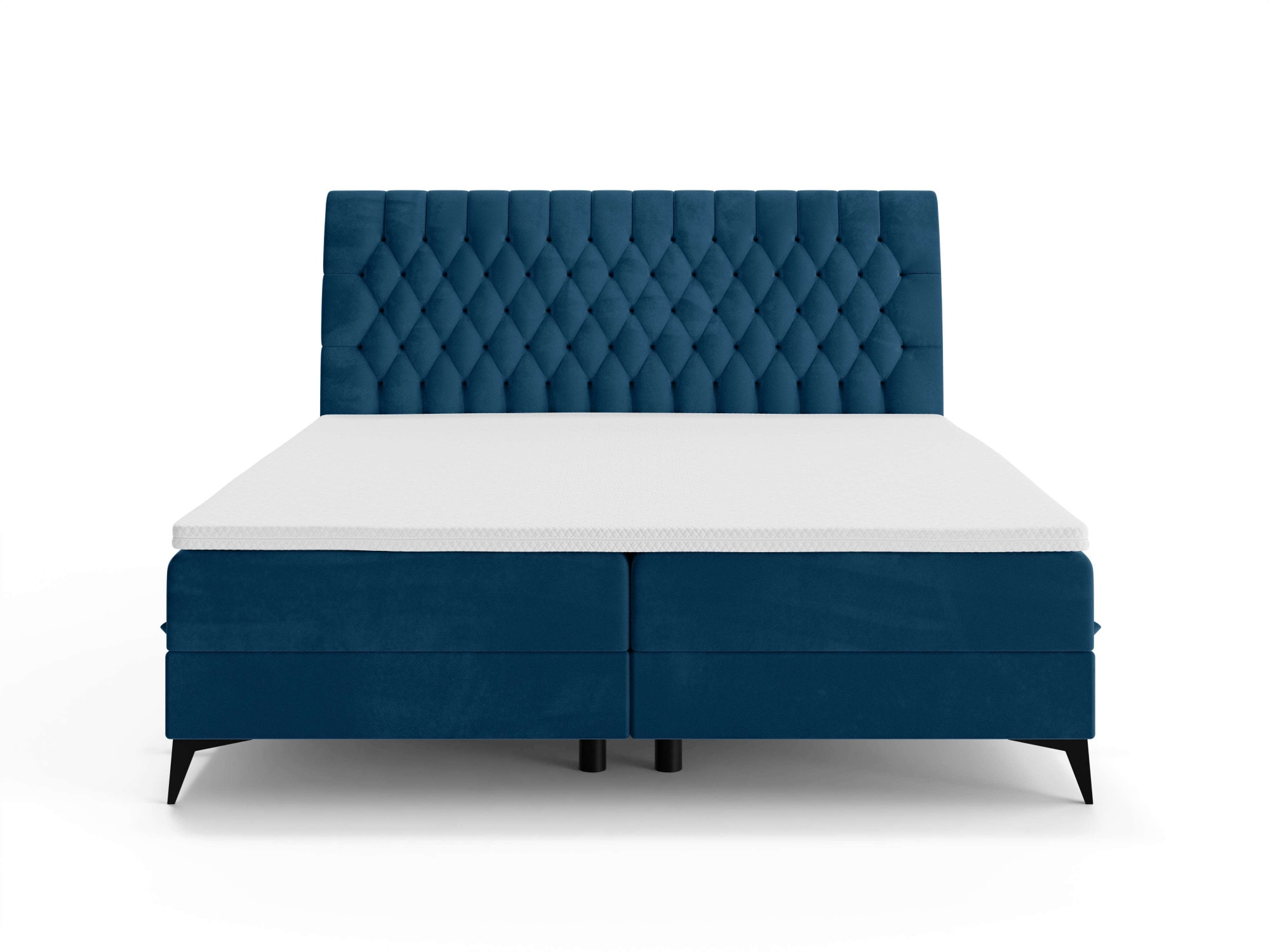 Leonique Polsterbett »SYDNEE mit Matratze und Topper, in 2 Breiten (160 und 180 cm)«, Boxspringbett mit Kopfteil, Bettkasten, Matratze (BFK/TFK) und Topper