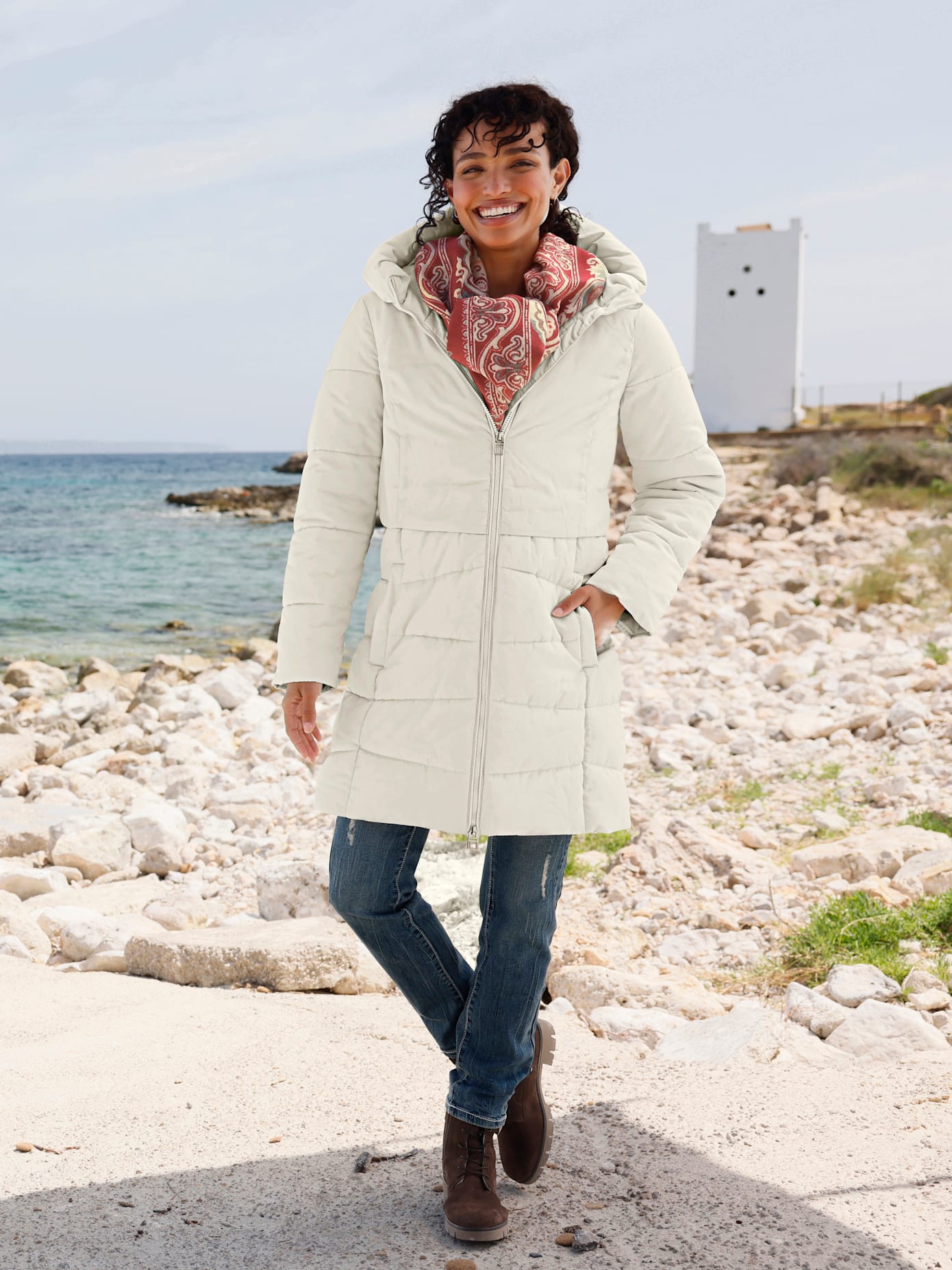 heine Langjacke mit Kapuze