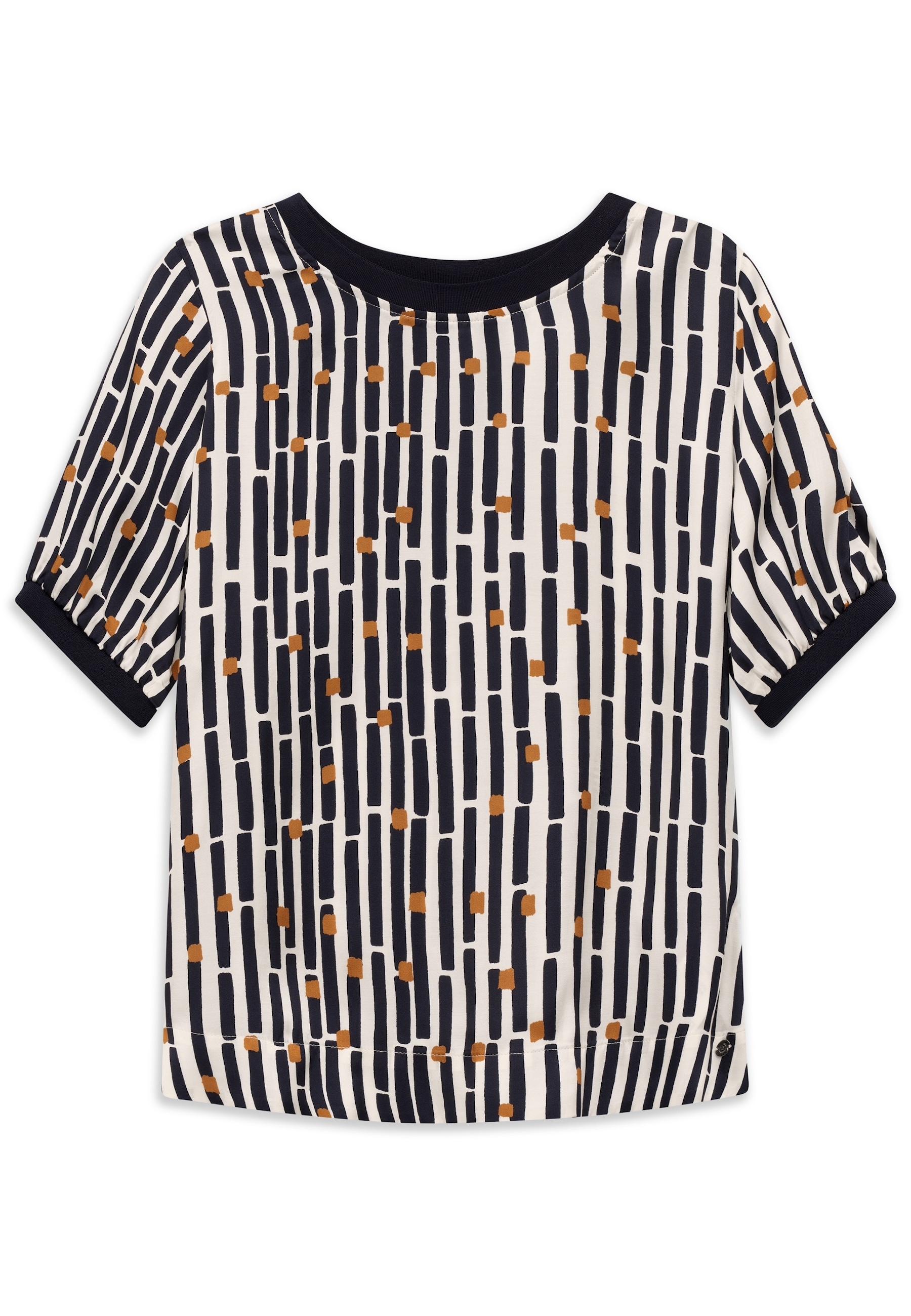 bugatti Kurzarmbluse mit grafischem Print aus 100% Viskose günstig online kaufen