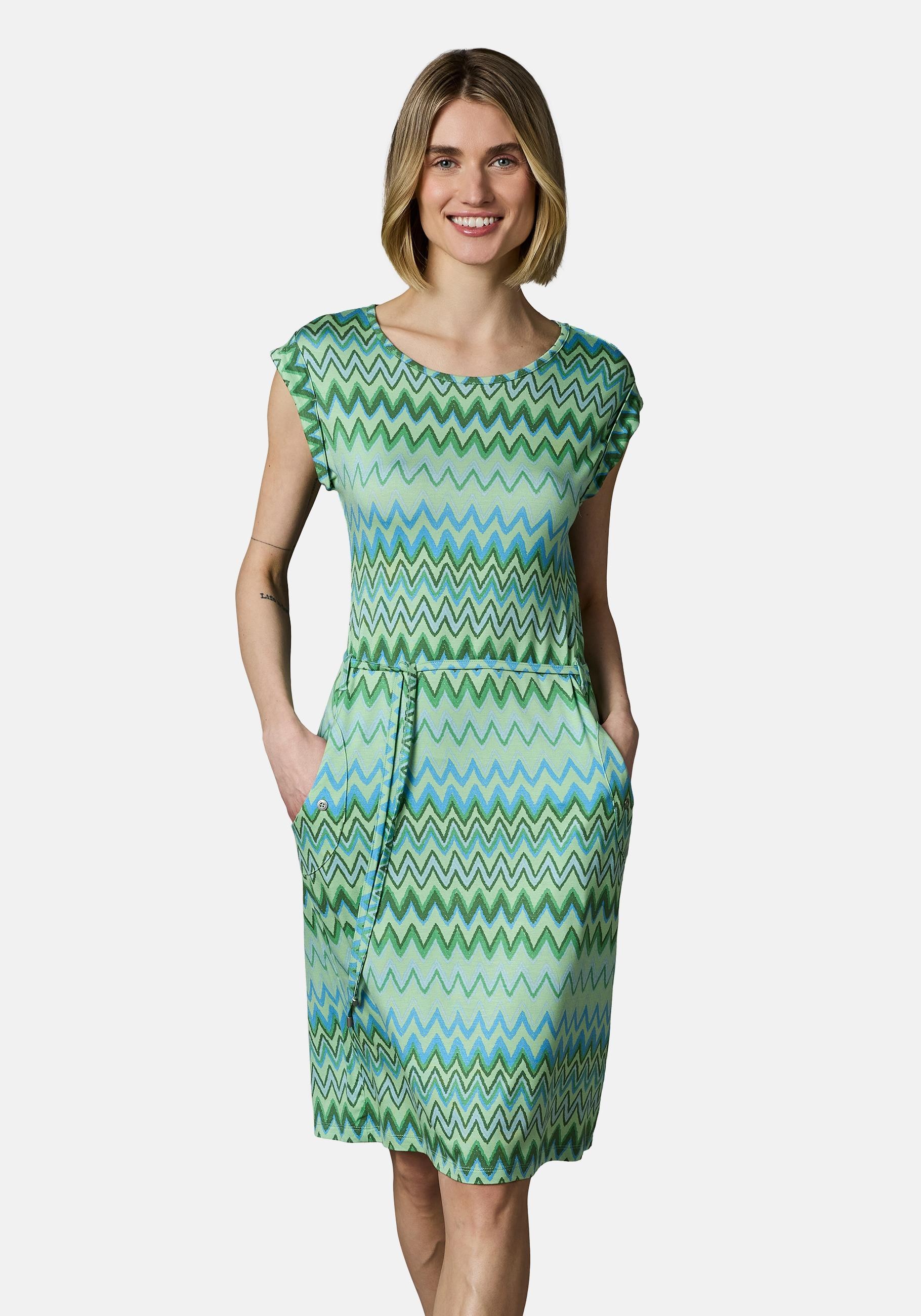Ragwear Sommerkleid "Taggien Print" Eingrifftaschen Leichtes, bequemes Midikleid mit Muster
