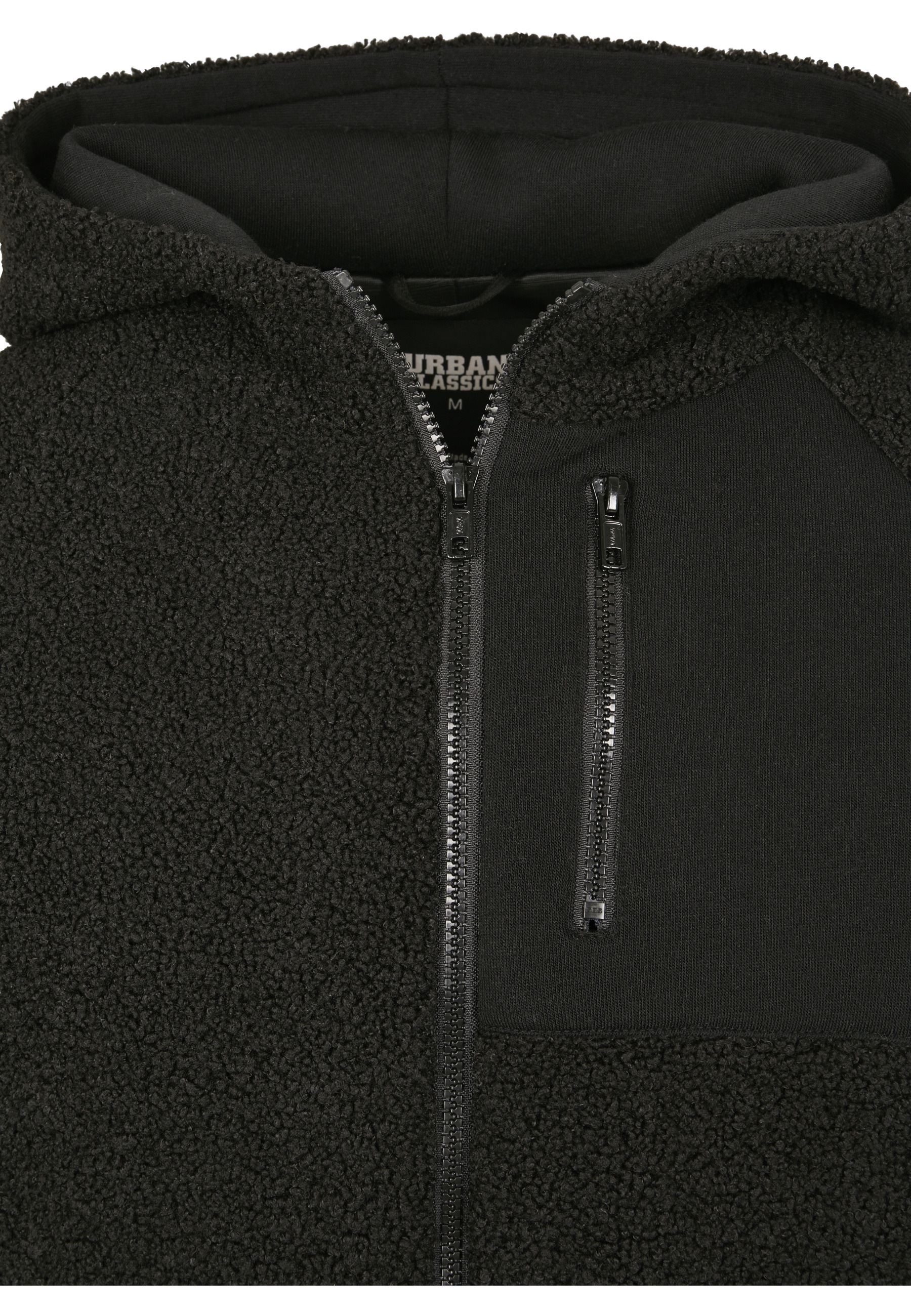 URBAN CLASSICS Kapuzenpullover »Urban Classics Herren Hooded Sherpa Zip Jacket« 1 tlg.
