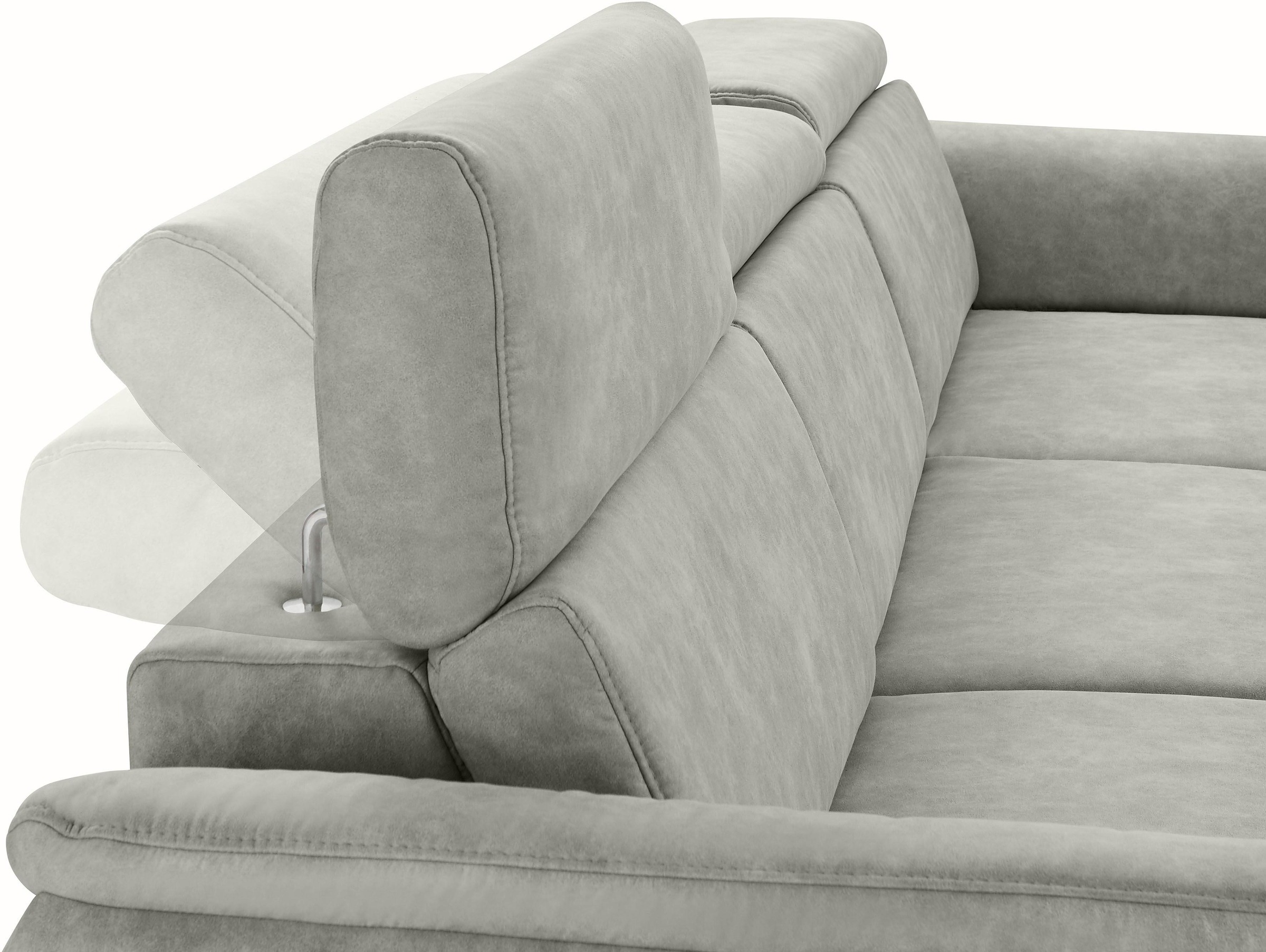 sit&more Ecksofa »Avignon L-Form«, Kopfteilverstellung, wahlweise mit Bettfunktion und Bettkasten