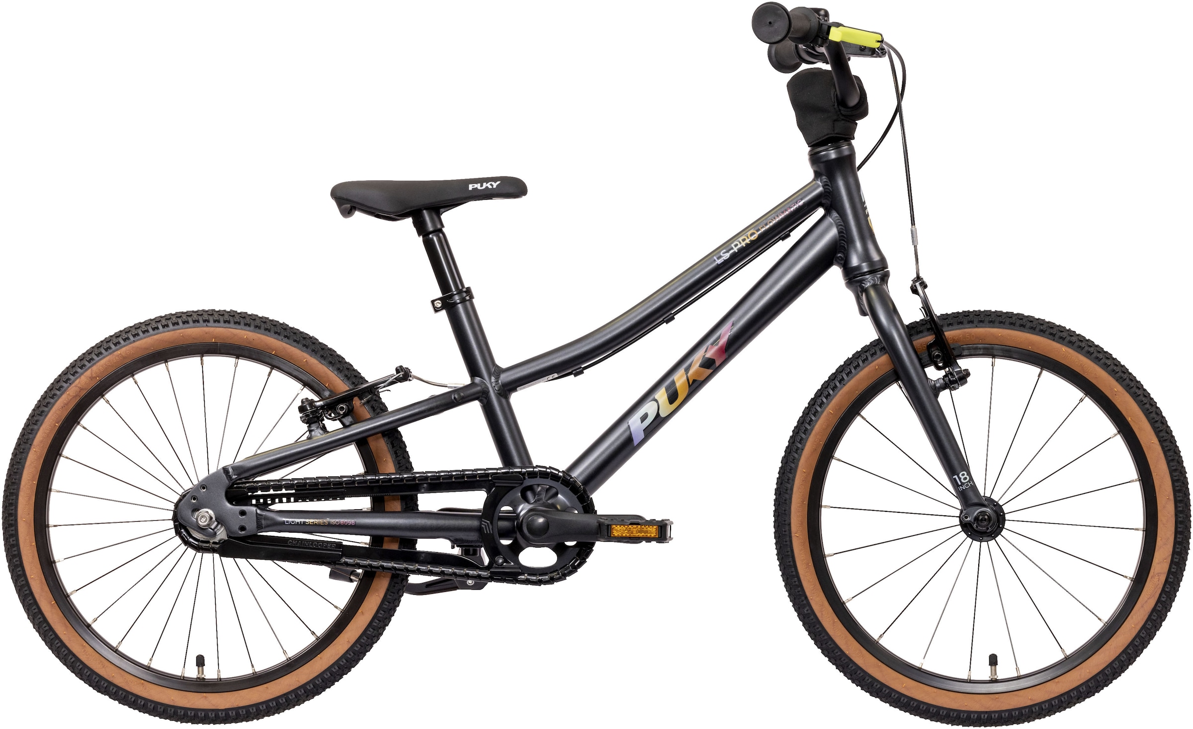 Kinderfahrrad PUKY "LS PRO 18-2 FLOWMATIC" Gr. 24, grau (anthracit), Fahrräder, Kinder, 24cm, Ab 3 Jahren, 18 Zoll