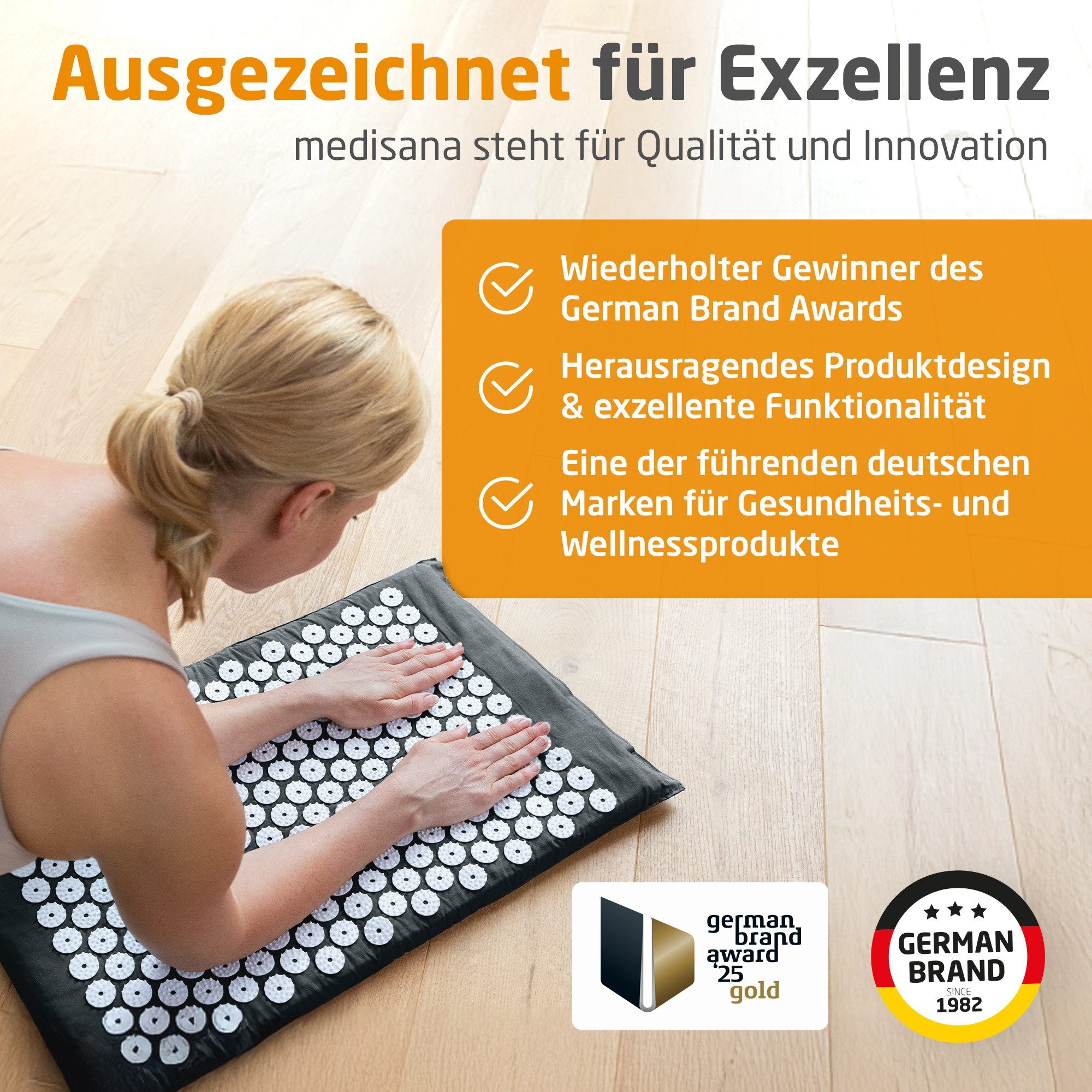 Medisana Massagematte »MM 100 mit Wärmefunktion und 9 einstellbaren Temperaturstufen« Sanfte Akupressur für Gesundheit und Wohlbefinden