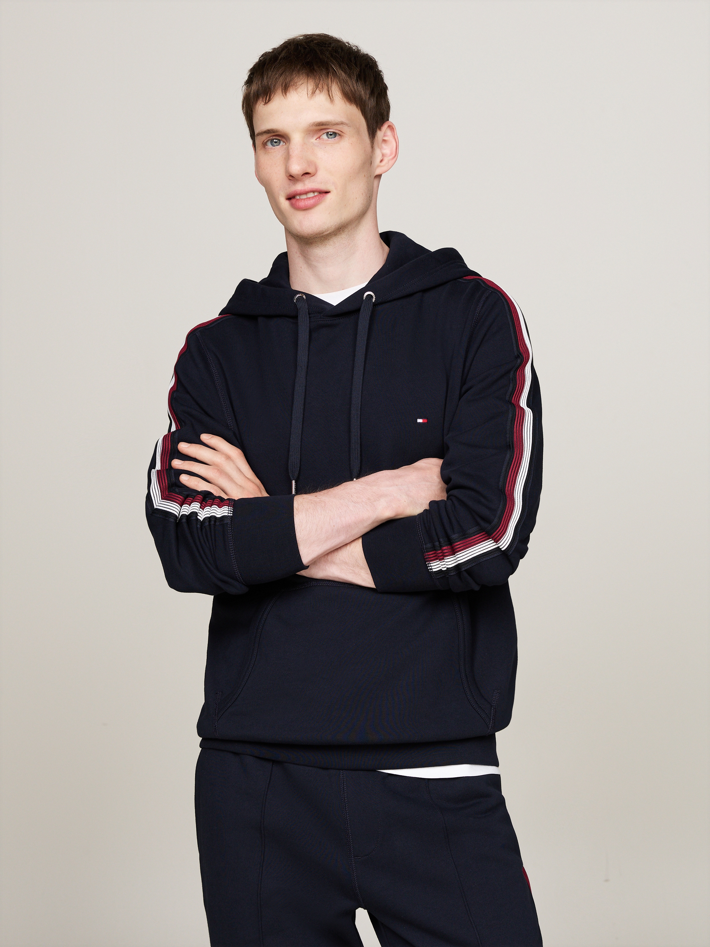 Tommy Hilfiger Kapuzensweatshirt "GLOBAL STRIPE TAPE HOODY", Tape mit Strei günstig online kaufen