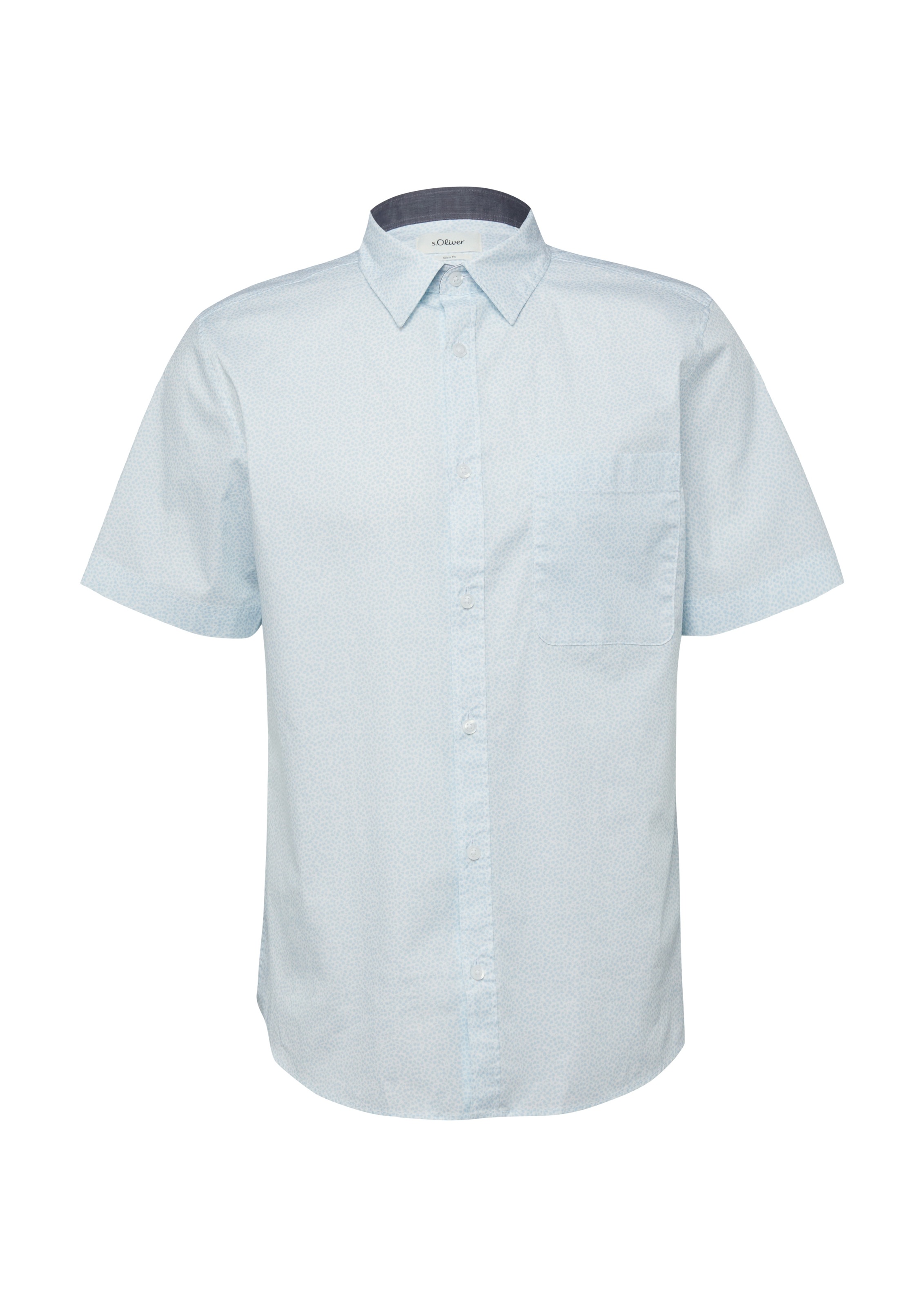 s.Oliver Men's Short Sleeve Shirt Light Blue Size L 2
