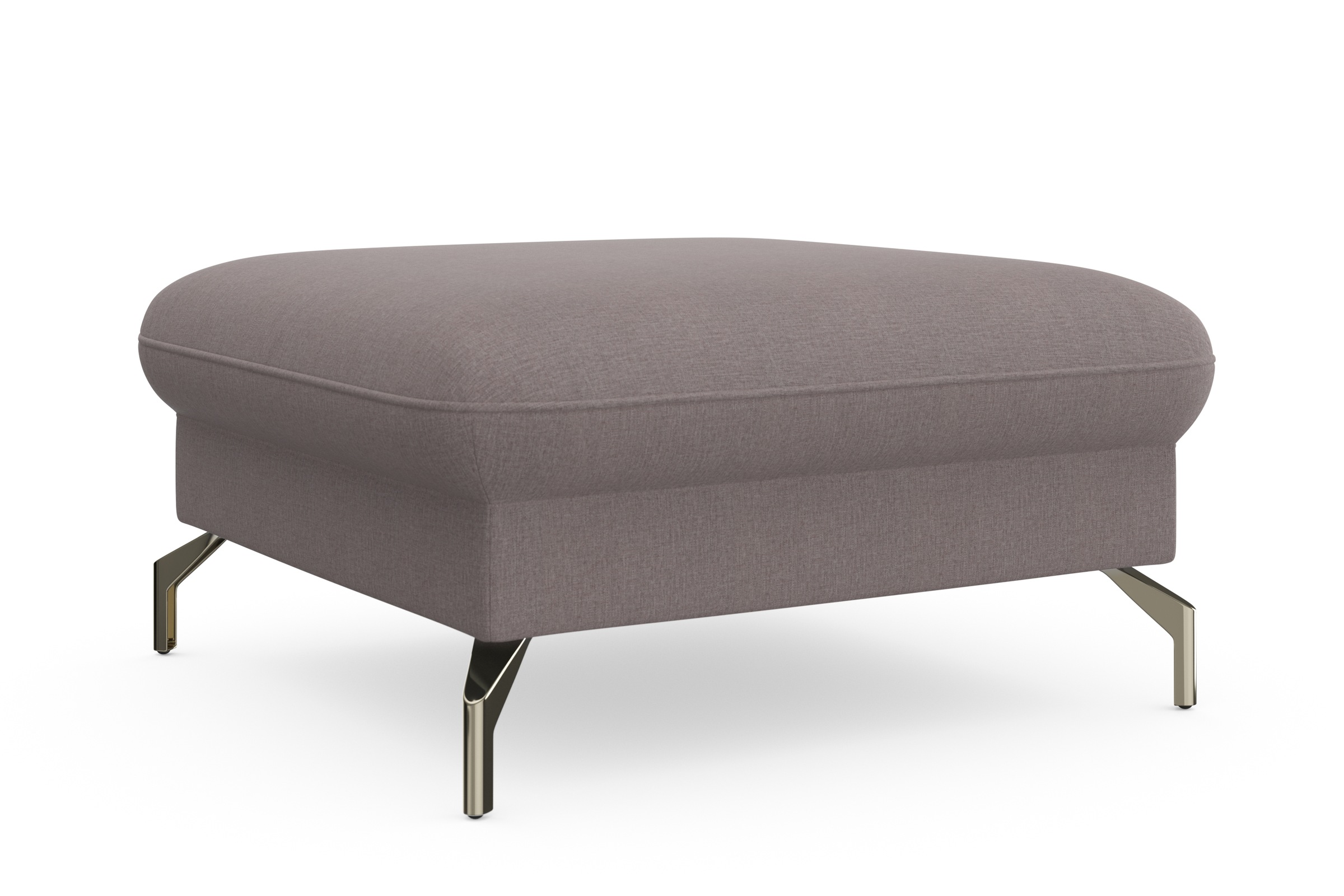 sit&more Hocker »Fashion«, inklusive Federkern, mit satinierten Nickelfüßen