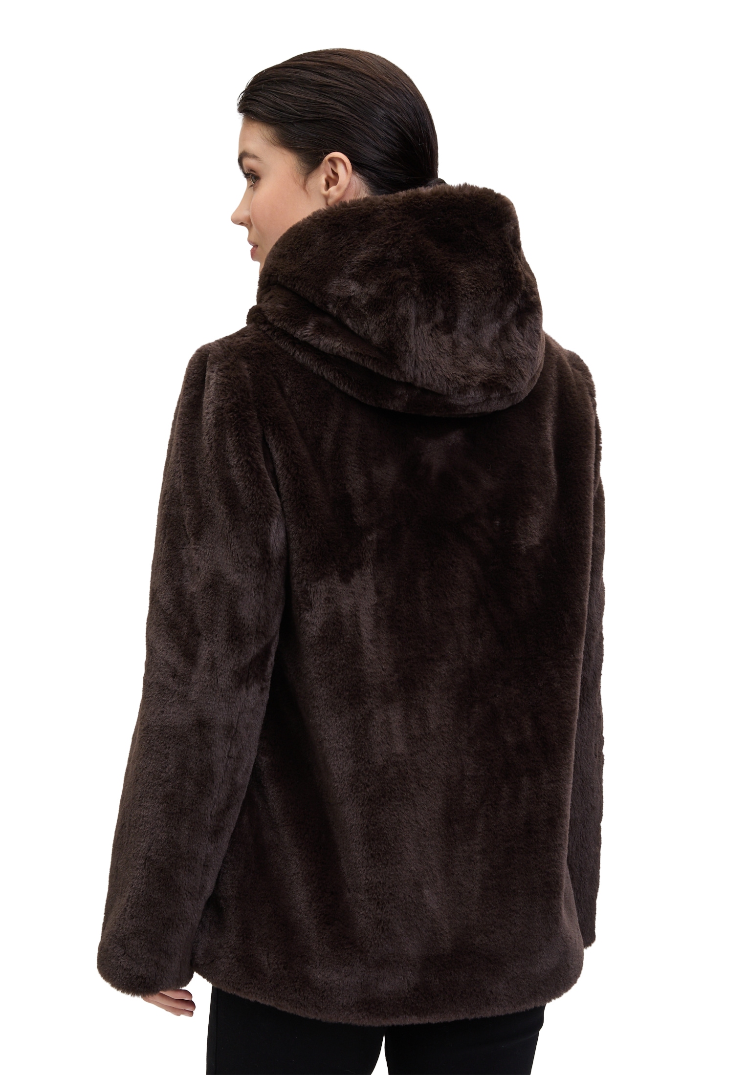 Betty Barclay Plüschjacke »Betty Barclay Damen Plüschjacke mit Kapuze«, mit Kapuze
