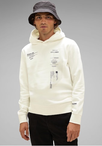 STREET ONE MEN Hoodie su kleiner Logostickerei