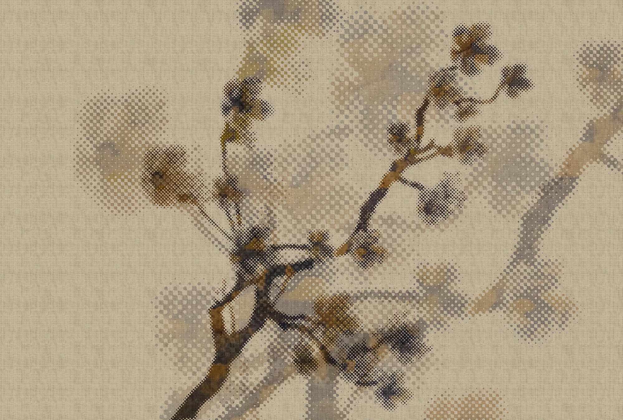 living walls Fototapete "Walls by Patel Twigs 2" glatt Vlies, Wand, Schräge