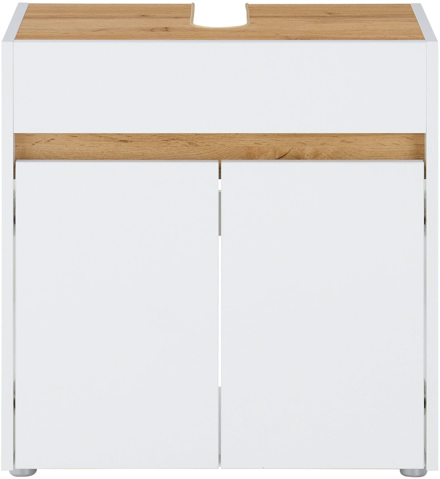 INOSIGN Waschbeckenunterschrank »CITY/GIRON, Waschtisch mit Griffmulde, Badschrank in zeitlosem Design«, in den Farben Weiß und Anthrazit verfügbar, viel Stauraum