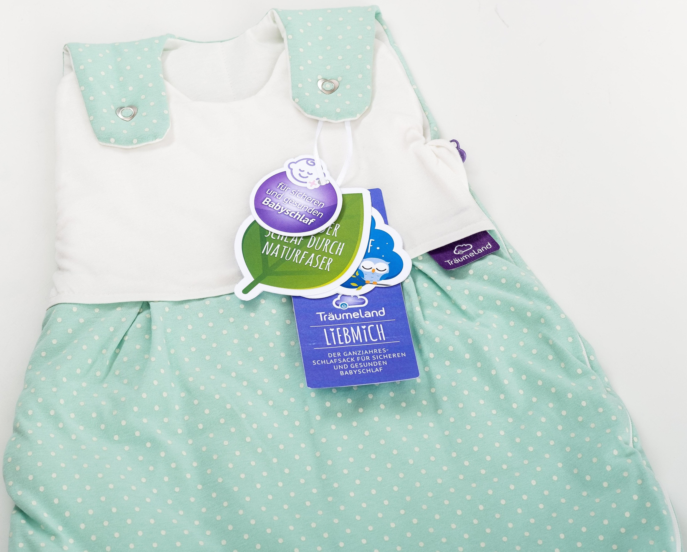 Träumeland Babyschlafsack »Außenschlafsack Pünktchen mint«