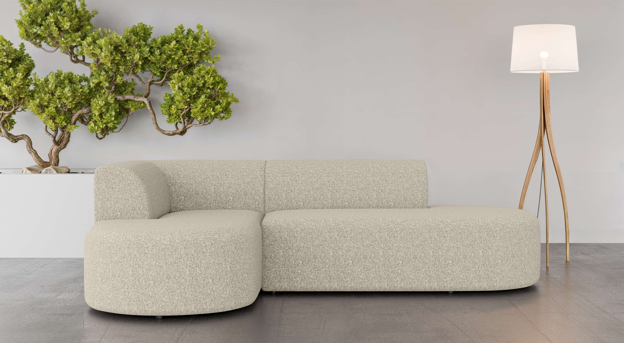 OTTO home Ecksofa "Ecksofa Tvinne mit Ottomane links oder rechts bestellbar" L-Form, mit Wellenunterfederung, BxTxH 260x170x73 cm