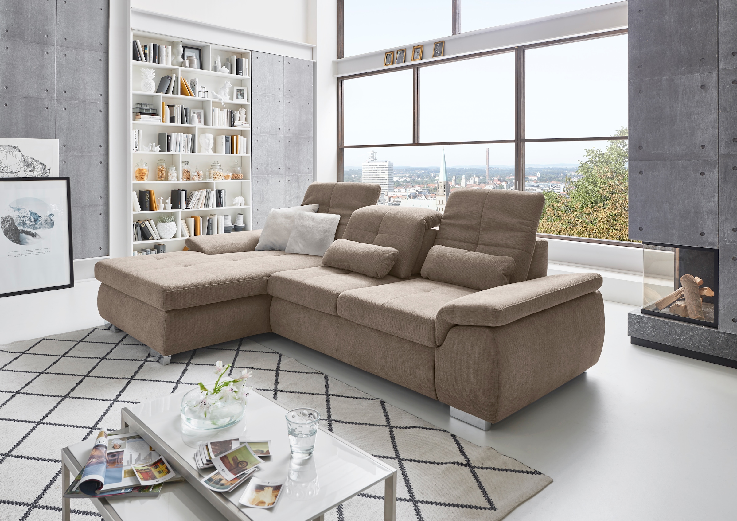 Die PlanBar Ecksofa "MP-IN16037 L-Form mit Kaltschaum-Polsterung", mit Sitz günstig online kaufen