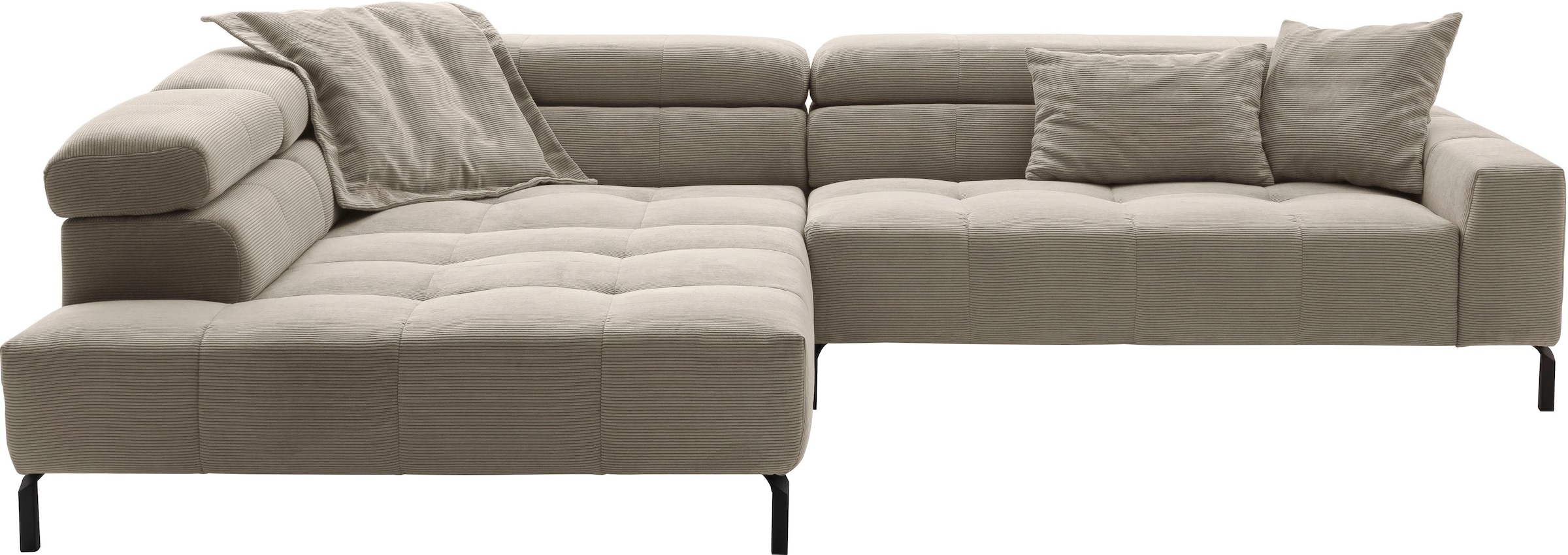 Home affaire Ecksofa "Claya, L-Form, incl. Kopfteilverstellung, Breite 311 günstig online kaufen