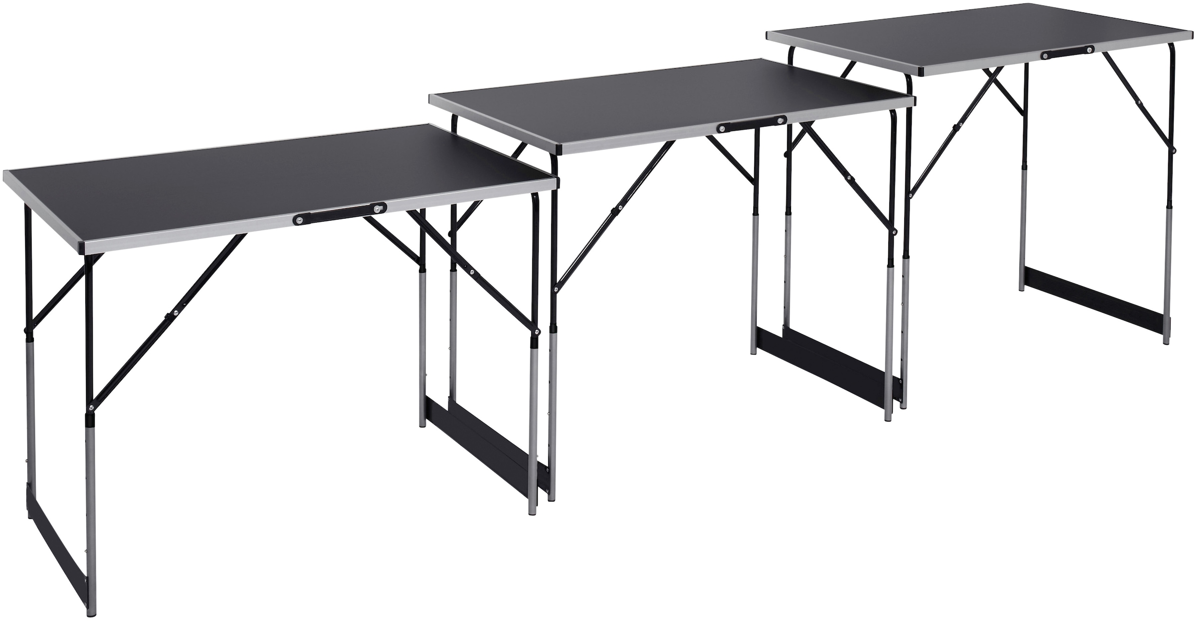 meister Beistelltisch »30 kg Tragkraft je Tisch (100 x 60 cm) - 4-fach höhenverstellbar«, Klappfunktion