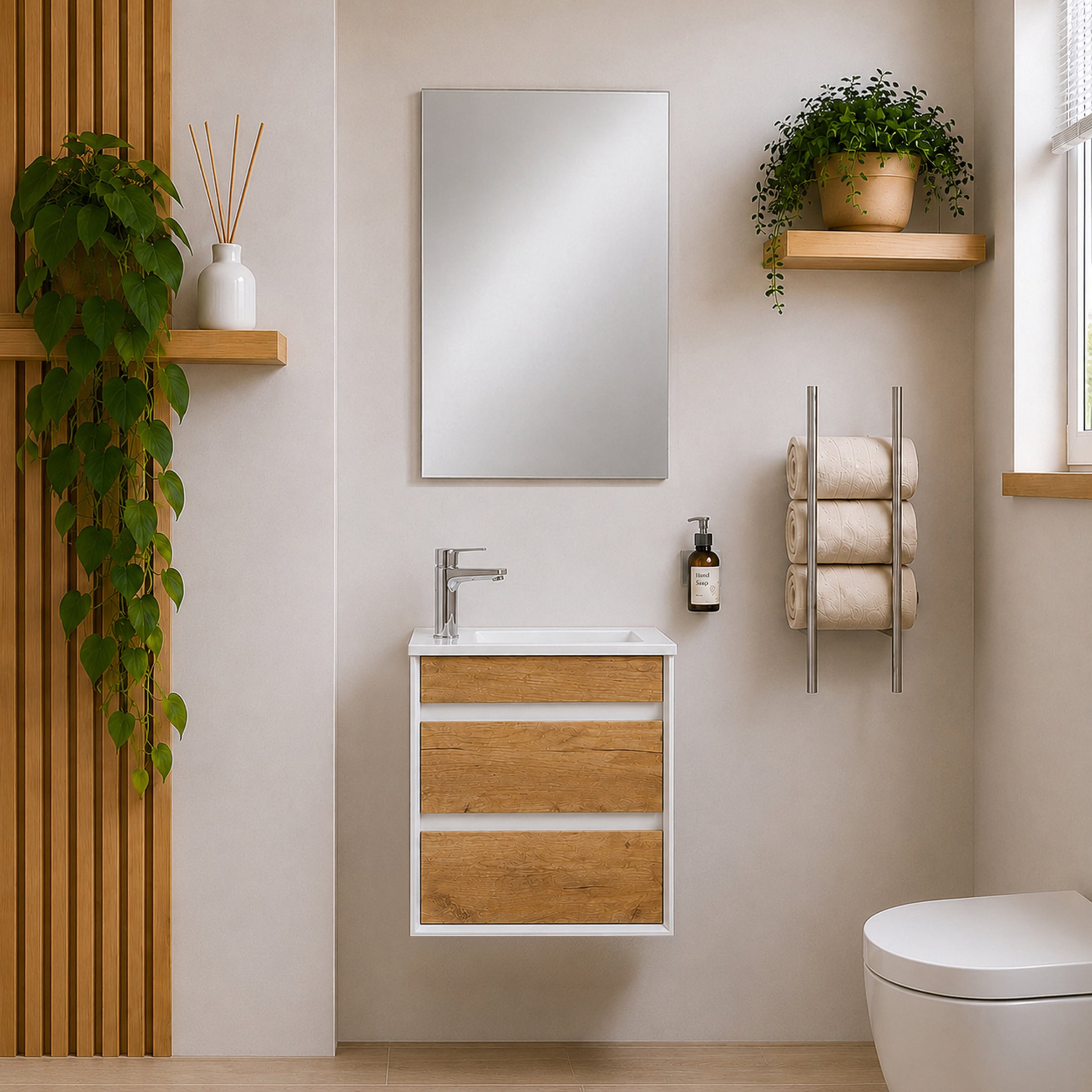 VCM Waschtisch »3tlg Gäste WC Waschplatz Waschtisch Exila Spiegel« 3 Stk. tlg.