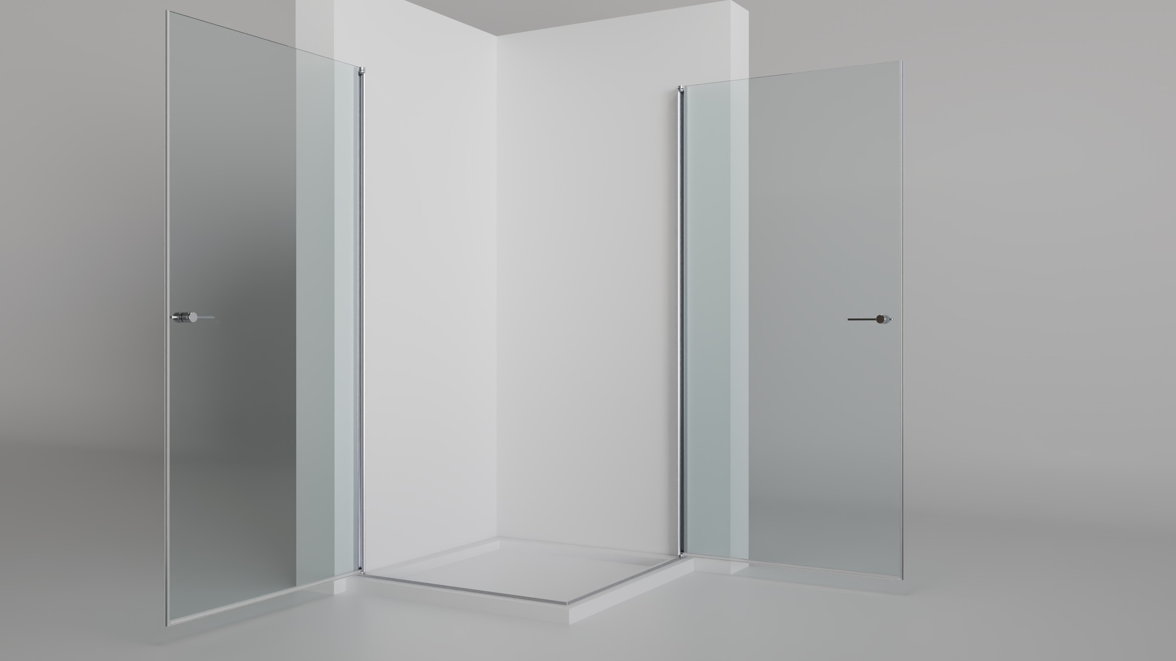 Thumbnail - welltime Eckdusche "Firenze" mit variablem Verstellbereich, Duschabtrennung mit Schiebetüren