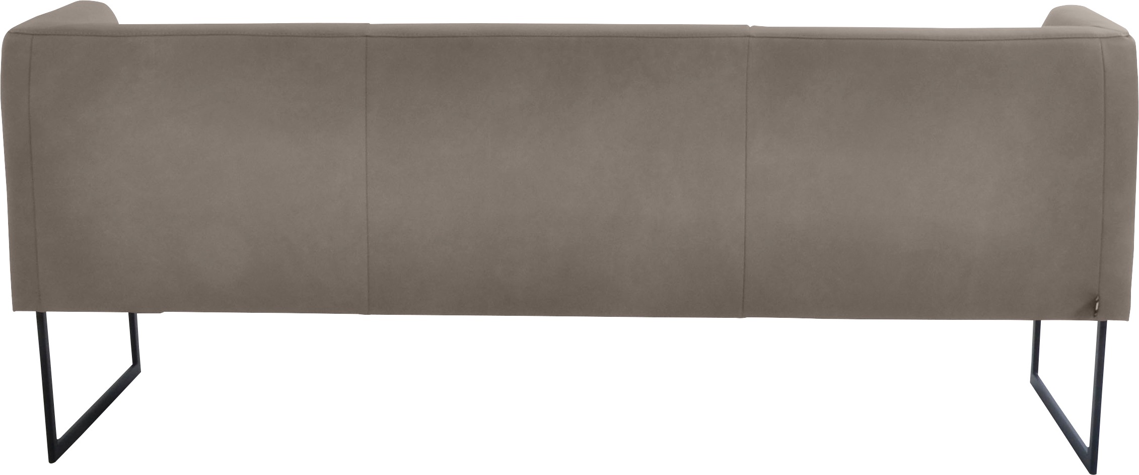 Polsterbank K+W KOMFORT & WOHNEN "Cube", grau (stahl 85), B:209cm H:82cm T:67cm, Sitzbänke, Polsterbank, Hammerkissenoptik, 2 Breiten, Metallkufe schwarz 2