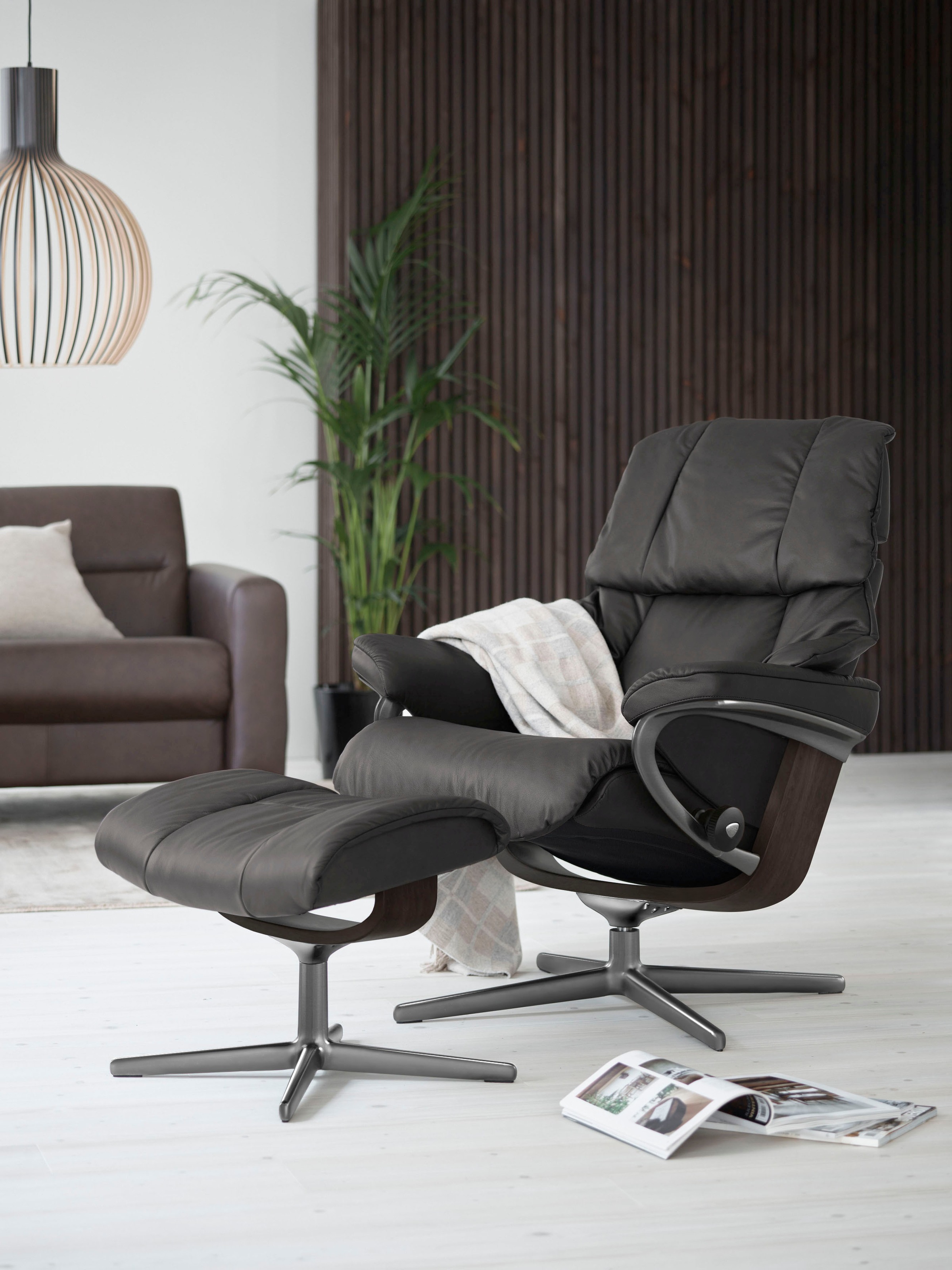 Stressless® Fußhocker »Reno«, mit Cross Base, Größe S, M & L, Holzakzent Wenge