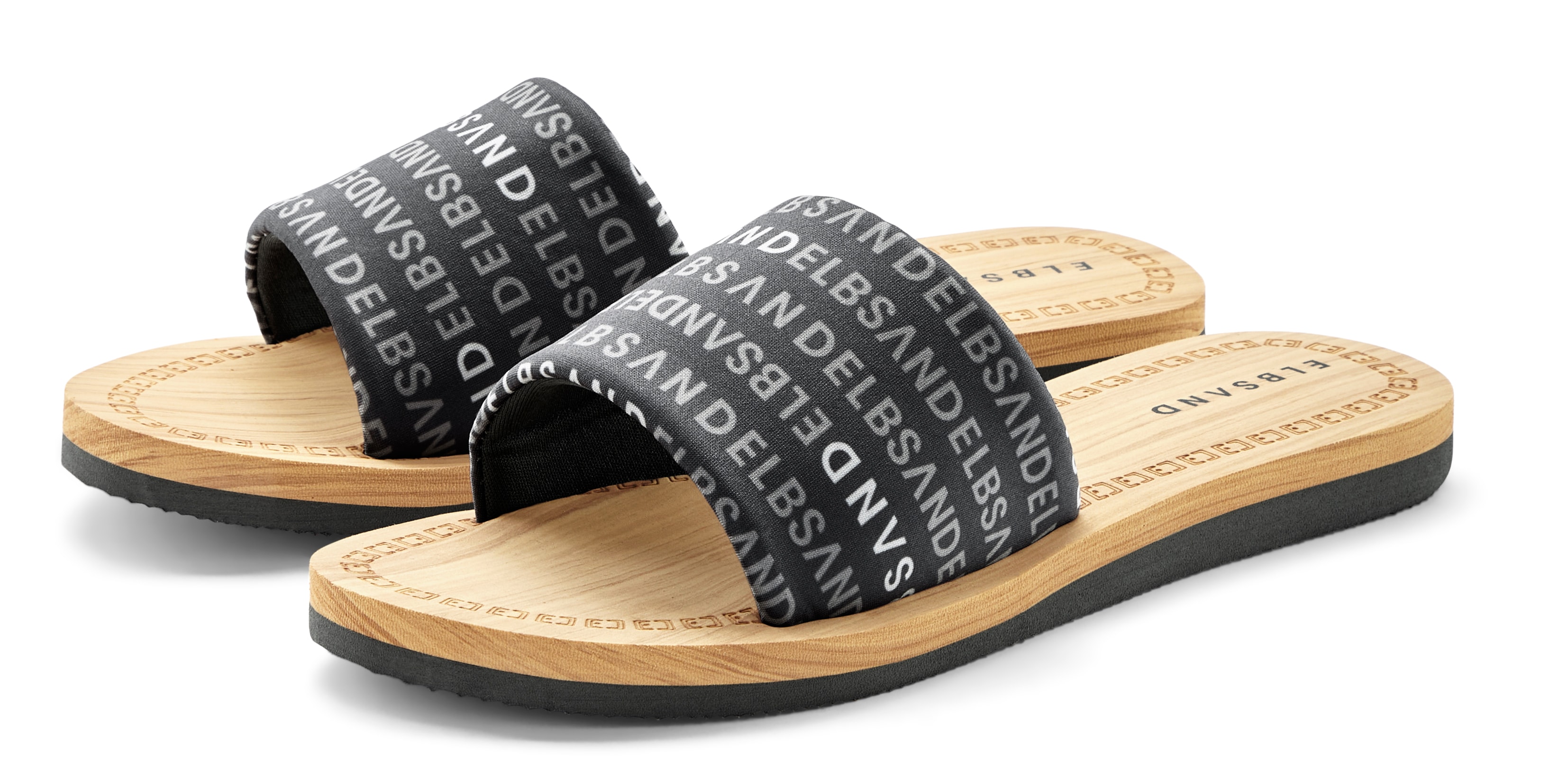 Elbsand Badepantolette "Pantolette, Badelatsche, Badeschuhe, Badeschlappe, Sommerschuhe" Sandale, Sommerschuh mit ultraleichter Sohle VEGAN