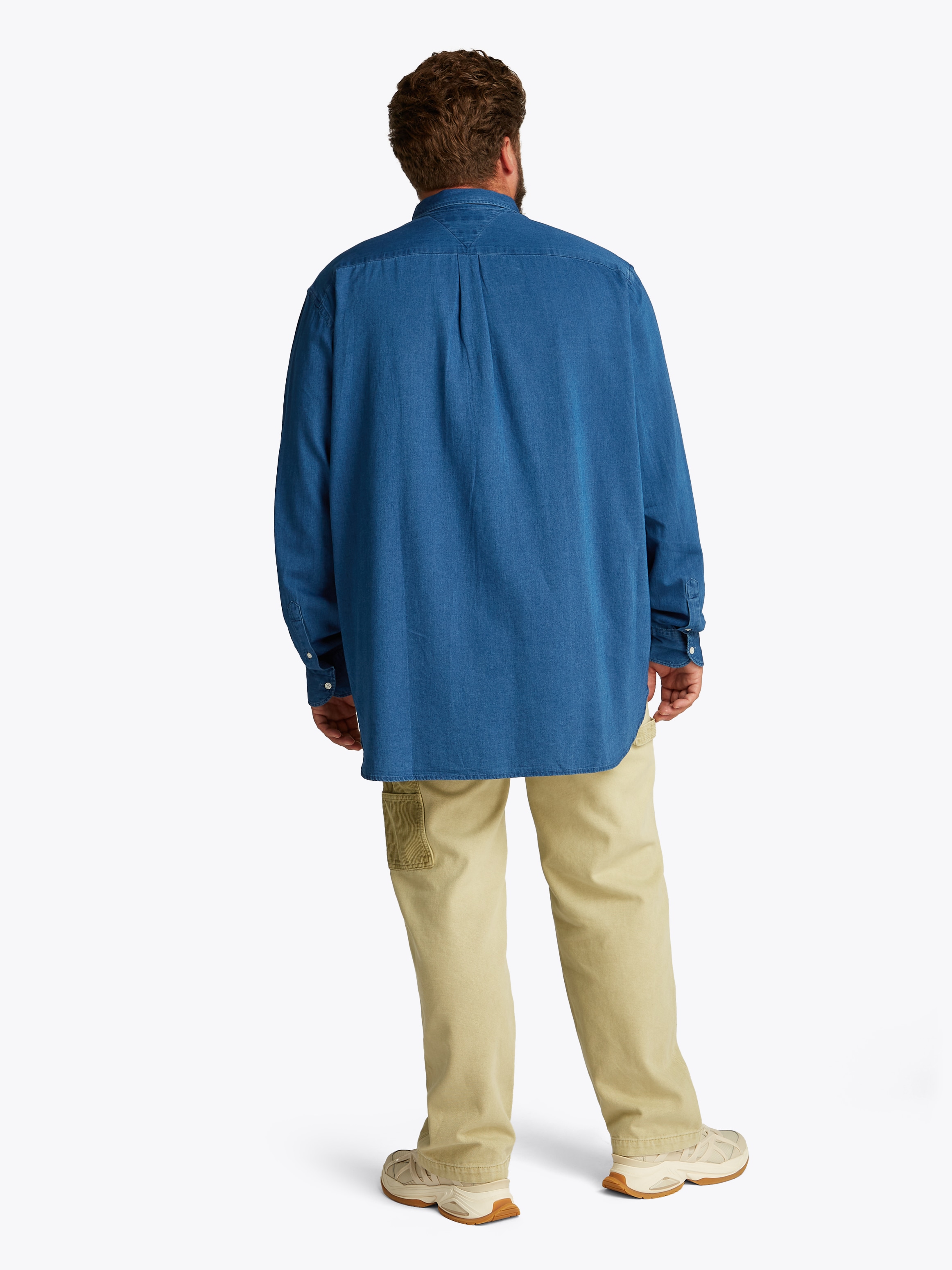 Tommy Hilfiger Big & Tall Jeanshemd »BT-CHAMBRAY SHIRT-B«, in Großen Größen, Mit Logostickerei