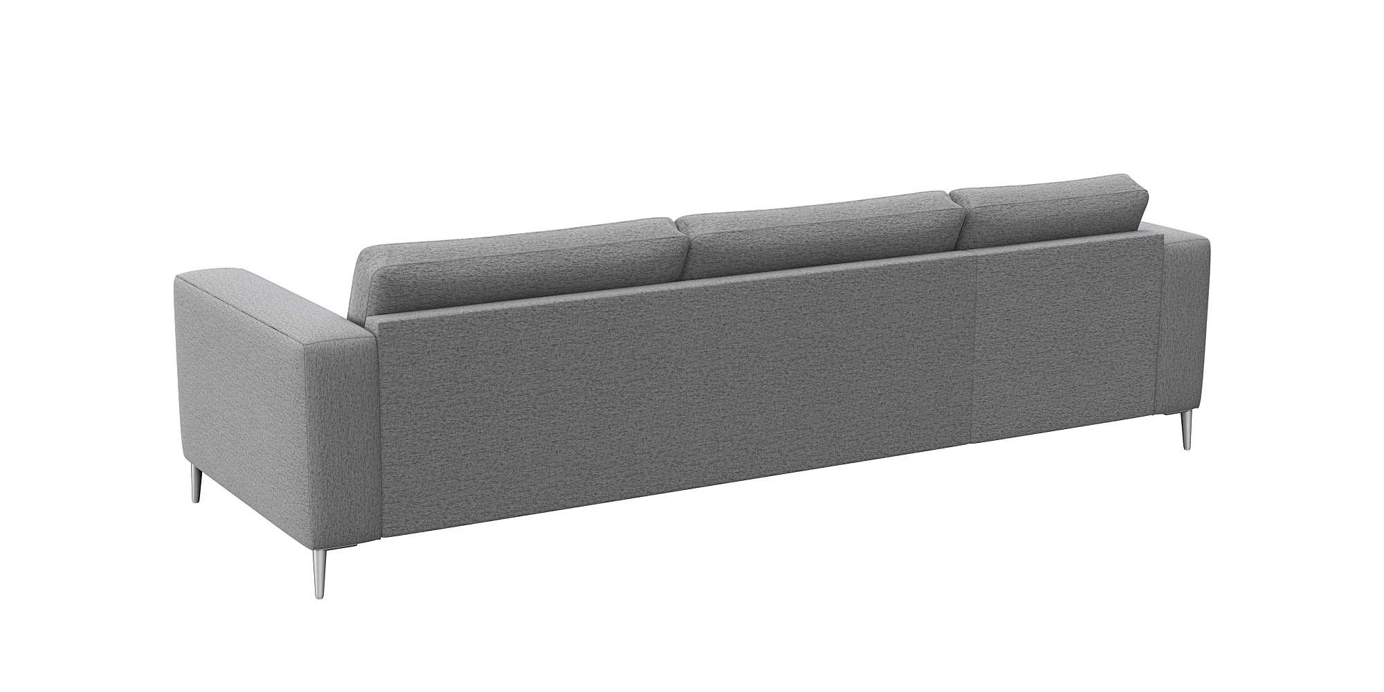 FLEXLUX Ecksofa »Fiore, super Sitzkomfort durch Kaltschaum im Sitz, L-Form«, breite Armlehnen, Kaltschaum, Füße Alu