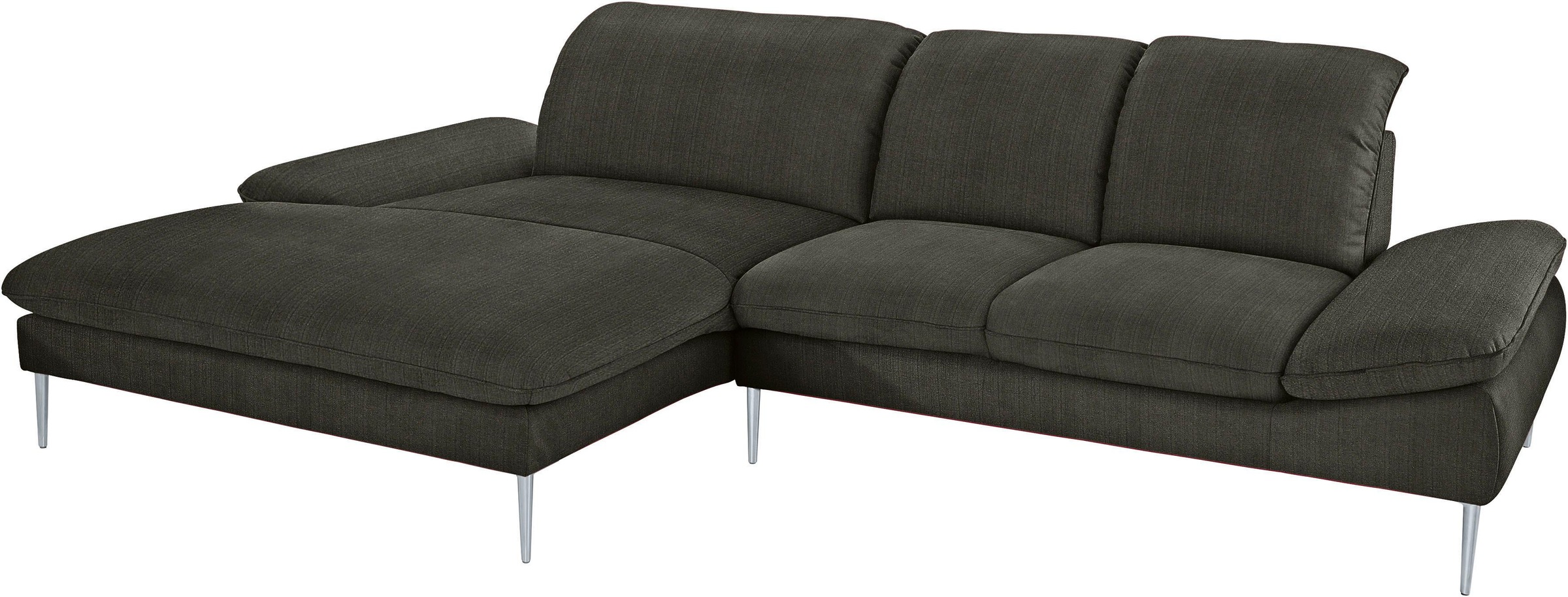 W.SCHILLIG Ecksofa »enjoy&MORE, Designsofa, elegant und bequem, L-Form«, mit Sitztiefenverstellung, Füße silber matt, Breite 310 cm