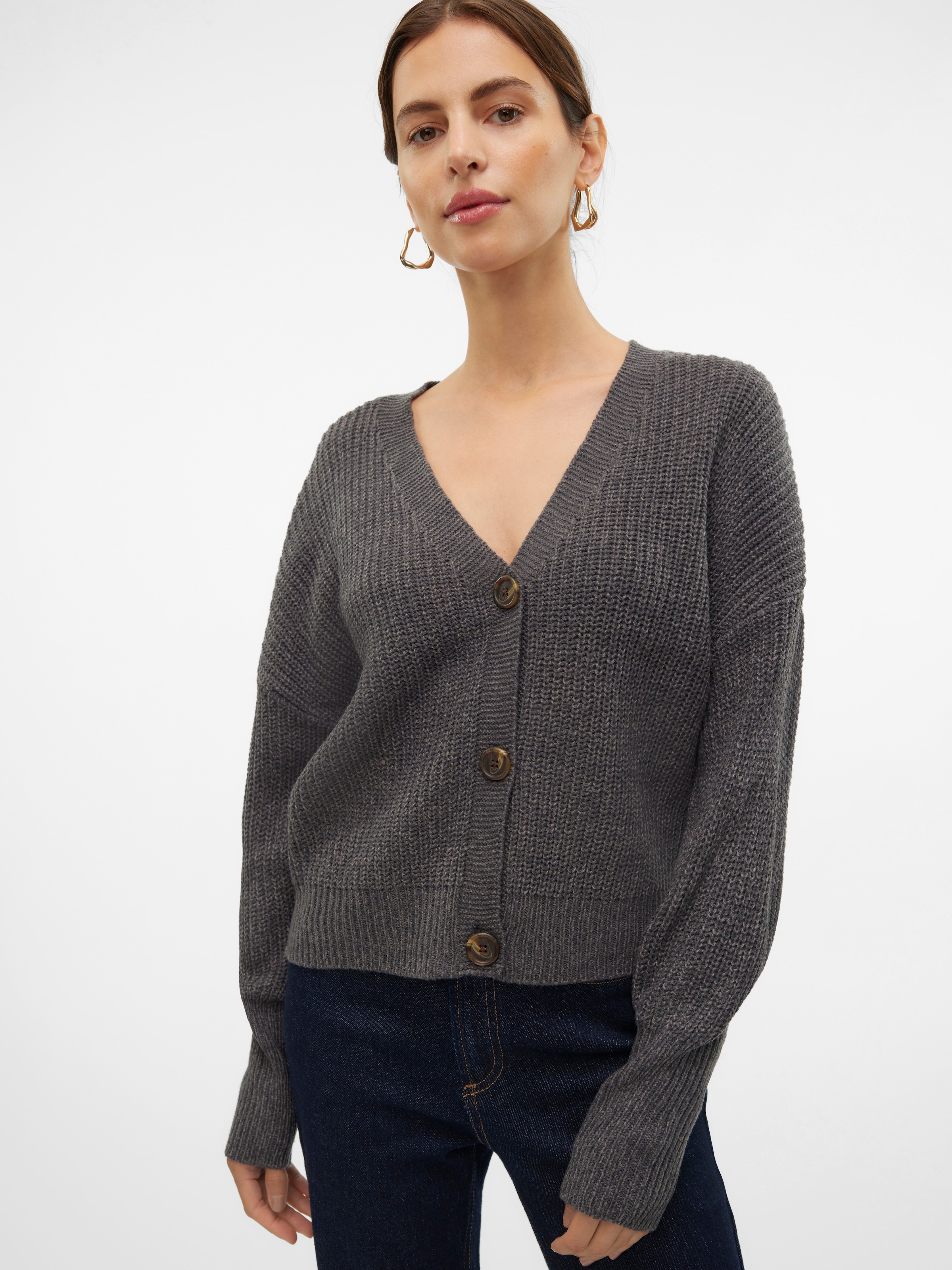 Vero Moda Strickjacke "VMLEA LS V-NECK CUFF CARDIGAN" günstig online kaufen