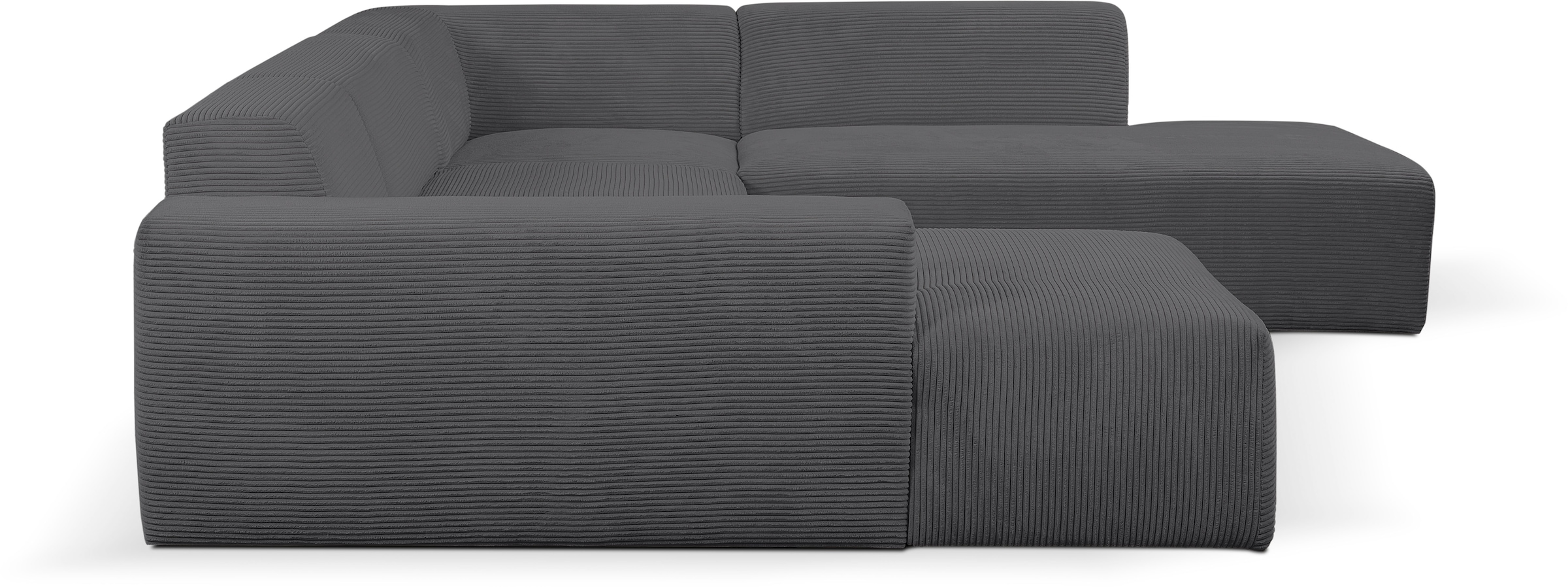 WERK2 Wohnlandschaft »Zeus U-Form«, Curvy Trend Wohnlandschaft mit urbaner Optik auch in weichem Cord