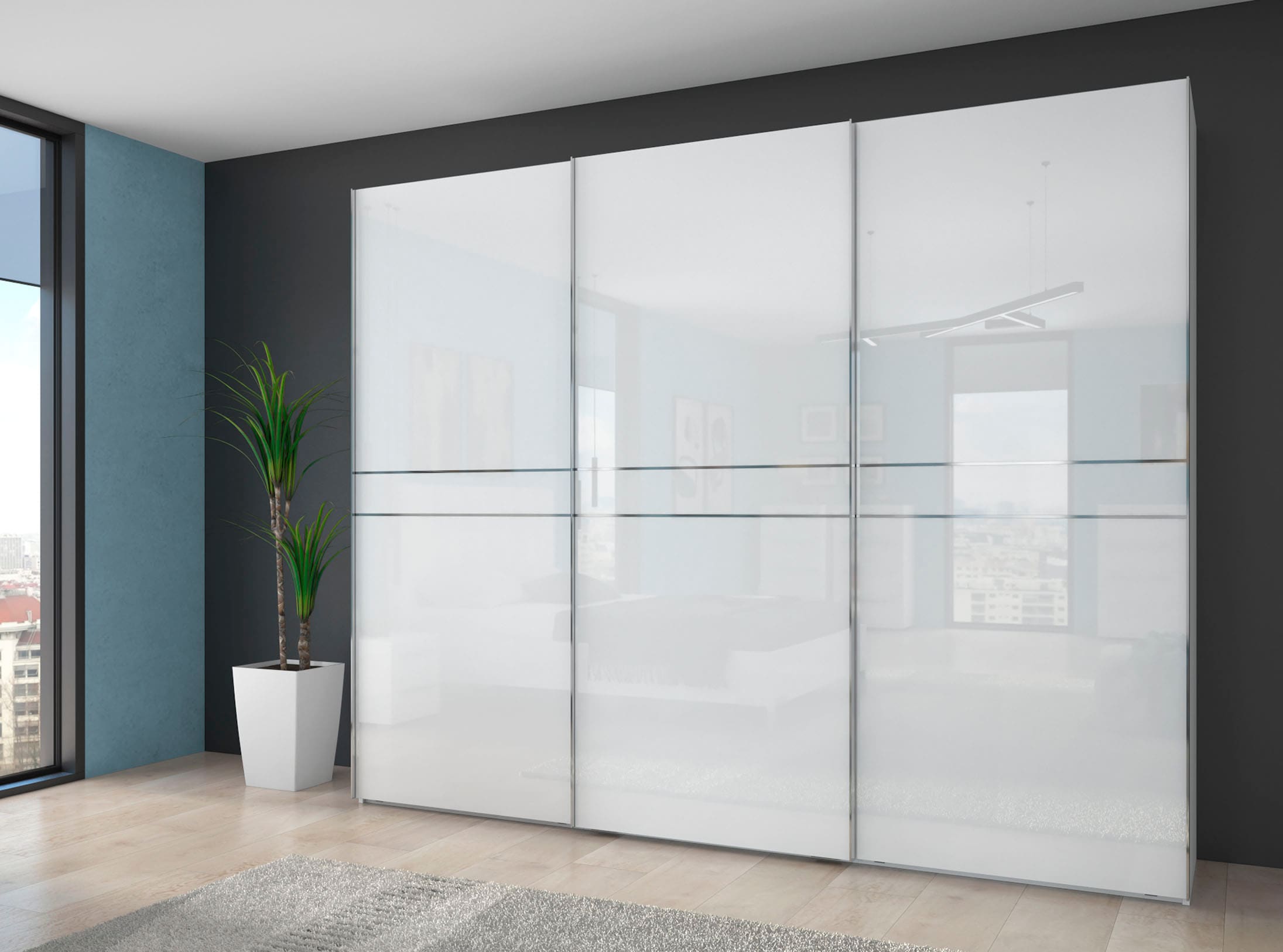 Places of Style Schwebetürenschrank "Piano, FSC-zertifiziert, mit Einlegebö günstig online kaufen