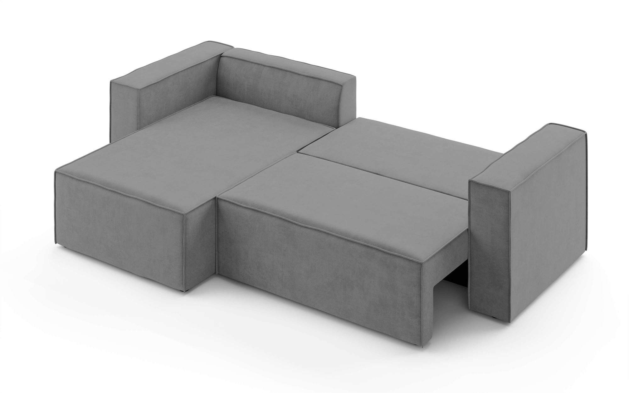 INOSIGN Ecksofa »LINCOLNVILLE mit Bettfunktion und Bettkasten, Maße B/H/T 244/76/150 cm«, L-Form mit Wellenunterfederung, Recamiere beidseitig montierbar