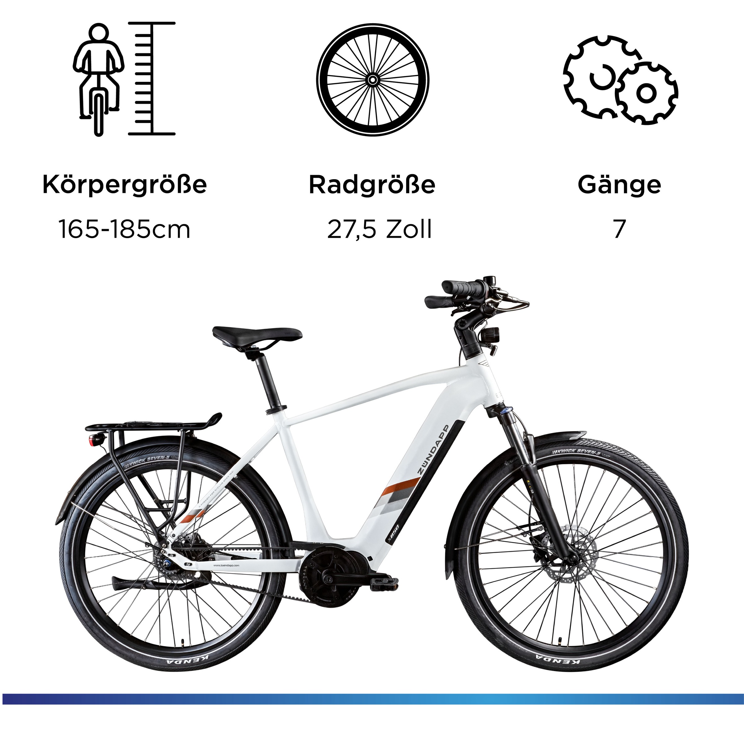 Zündapp »X850« 7 Gang Nabenschaltung Mittelmotor 250 W Pedelec, Elektrofahrrad für Damen und Herren