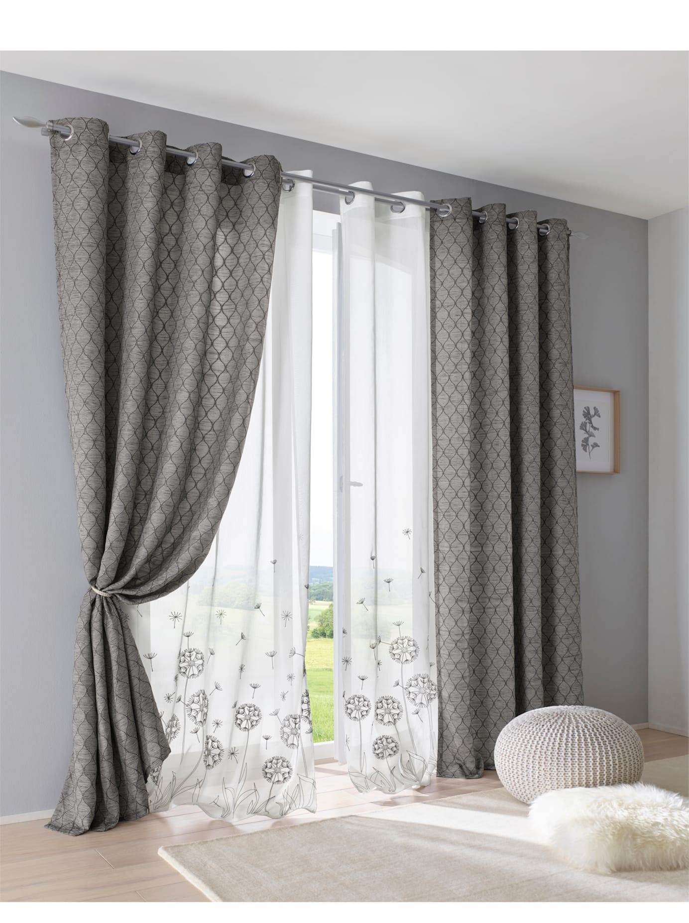 heine home Vorhang Ösen 1 Stk. tlg. günstig online kaufen