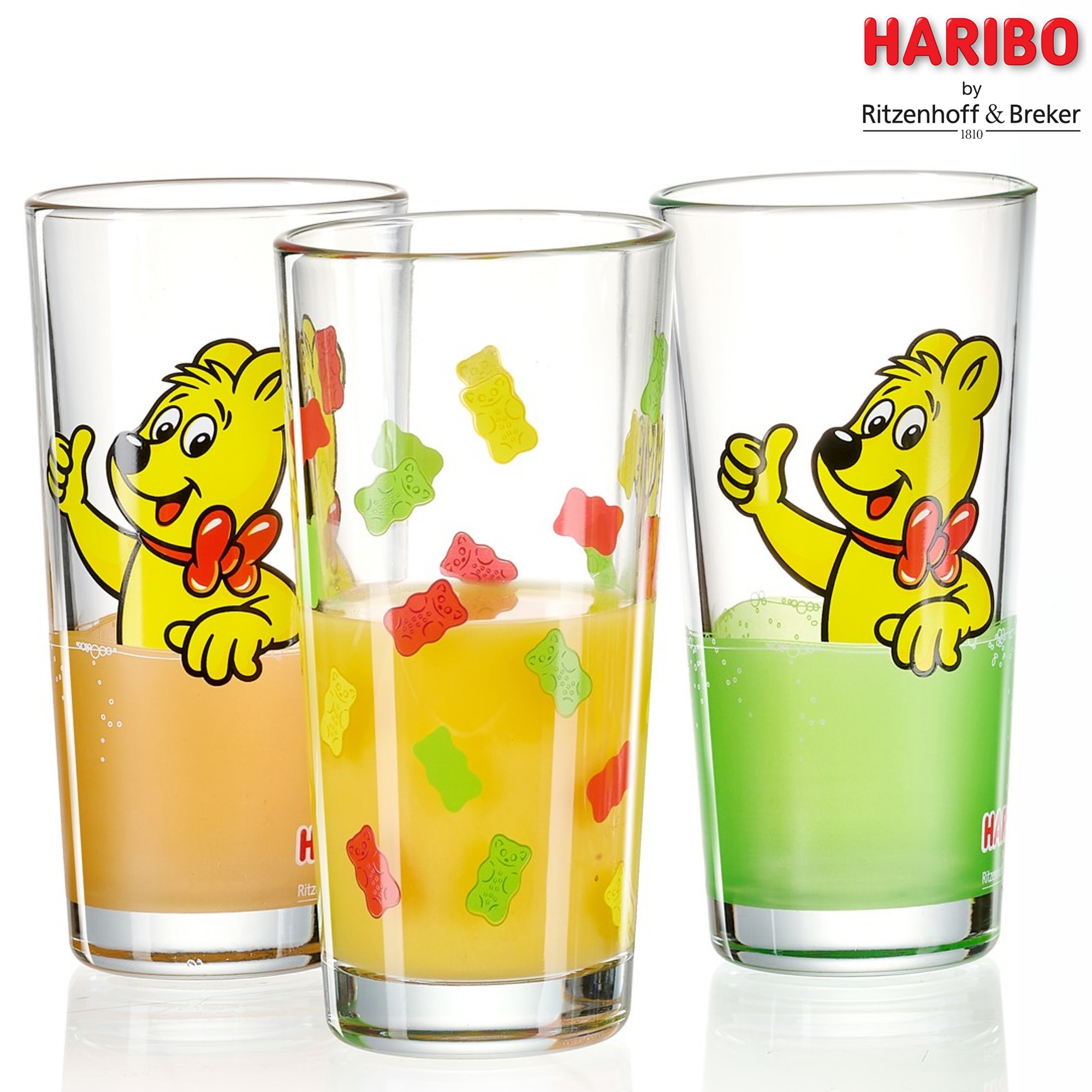 Ritzenhoff & Breker Gläser-Set »HARIBO Allover, 380 ml«, (Set, 2 tlg.), spülmaschinengeeignet