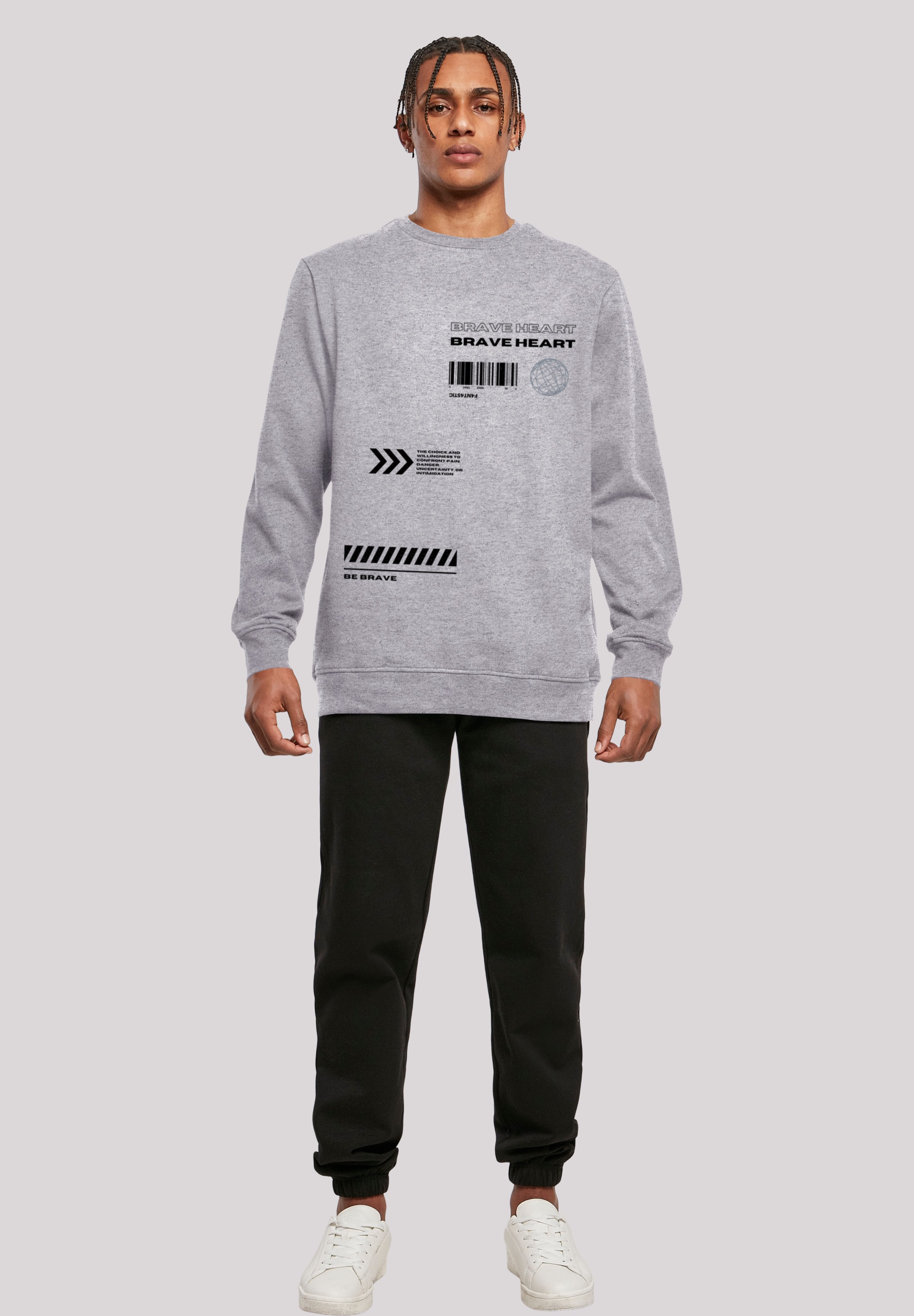 F4NT4STIC Kapuzenpullover »Brave Heart CREWNECK«, Print