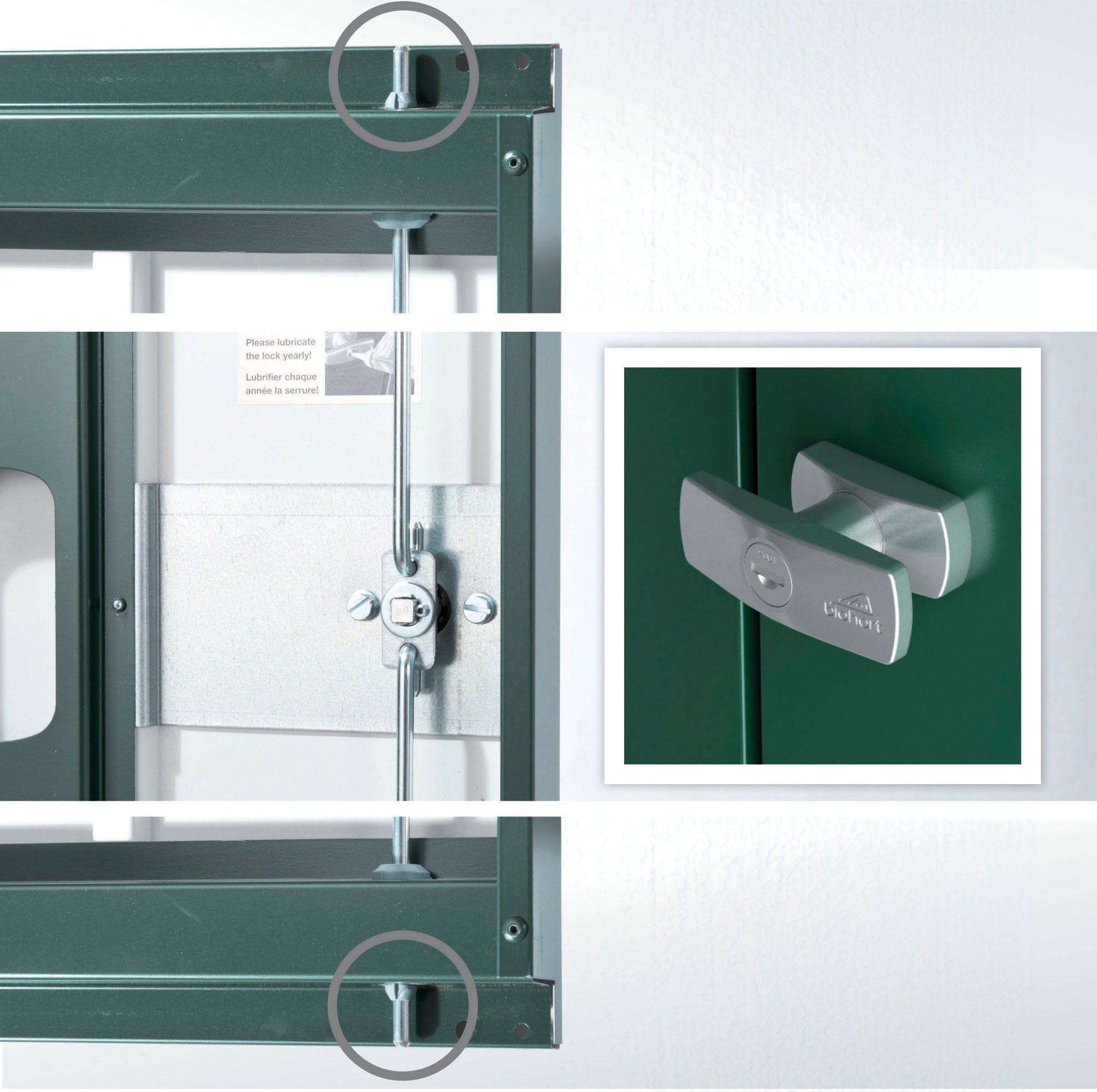 Biohort Gerätehaus »Europa Gr. 5. verschiedene Farben« Qualitäts-Geräteschuppen aus Metall