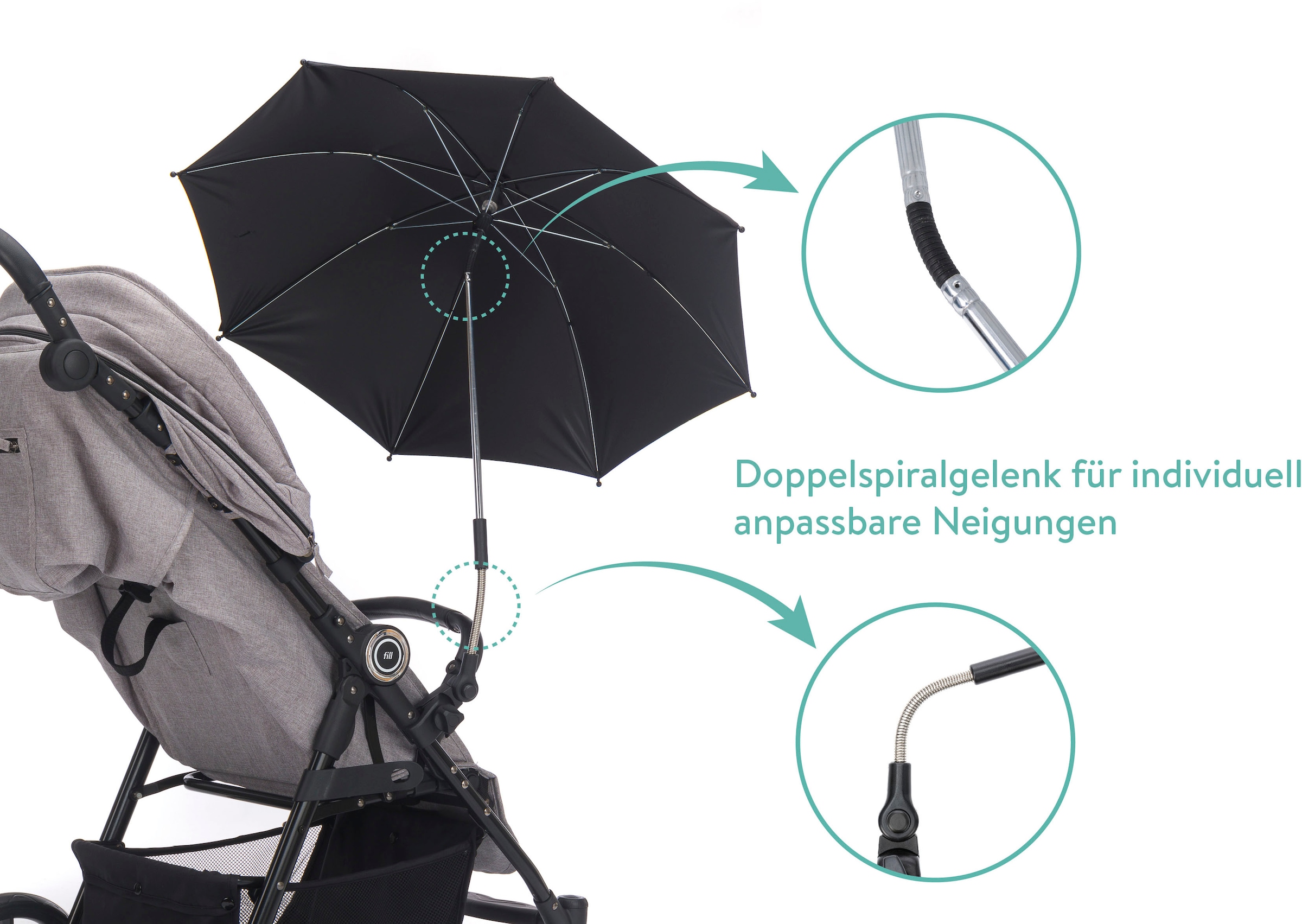 für grau« »Style, | Fillikid Kinderwagenschirm BAUR ▷