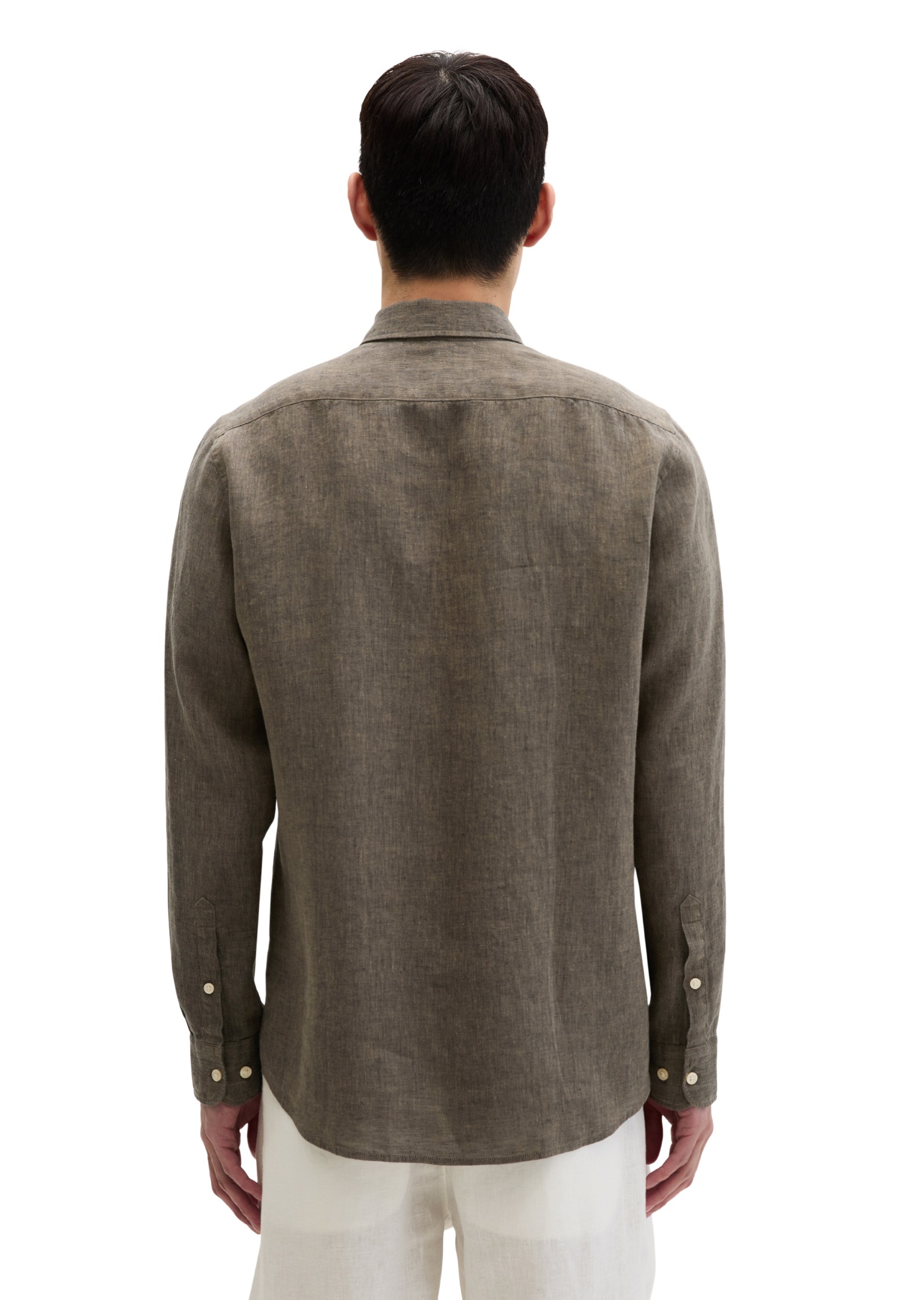 Marc OPolo Langarmhemd shaped fit aus feinem Leinen-Chambray günstig online kaufen