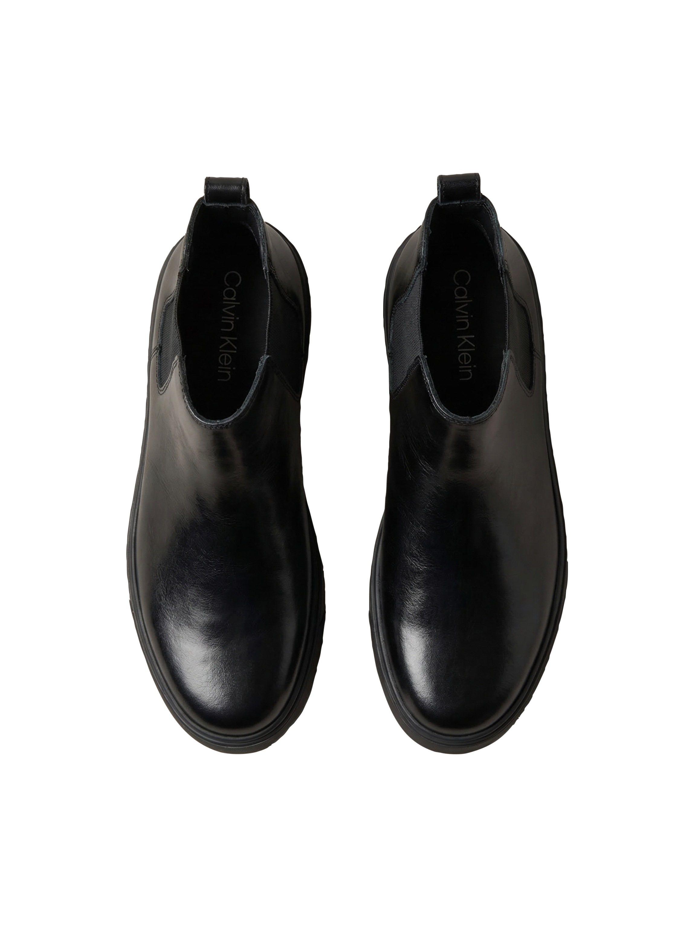 Calvin Klein Chelseaboots »HYBRID CLEAN CHELSEA WAX LTH«  Plateauboots, Stiefelette mit elastischen Stretcheinsätzen