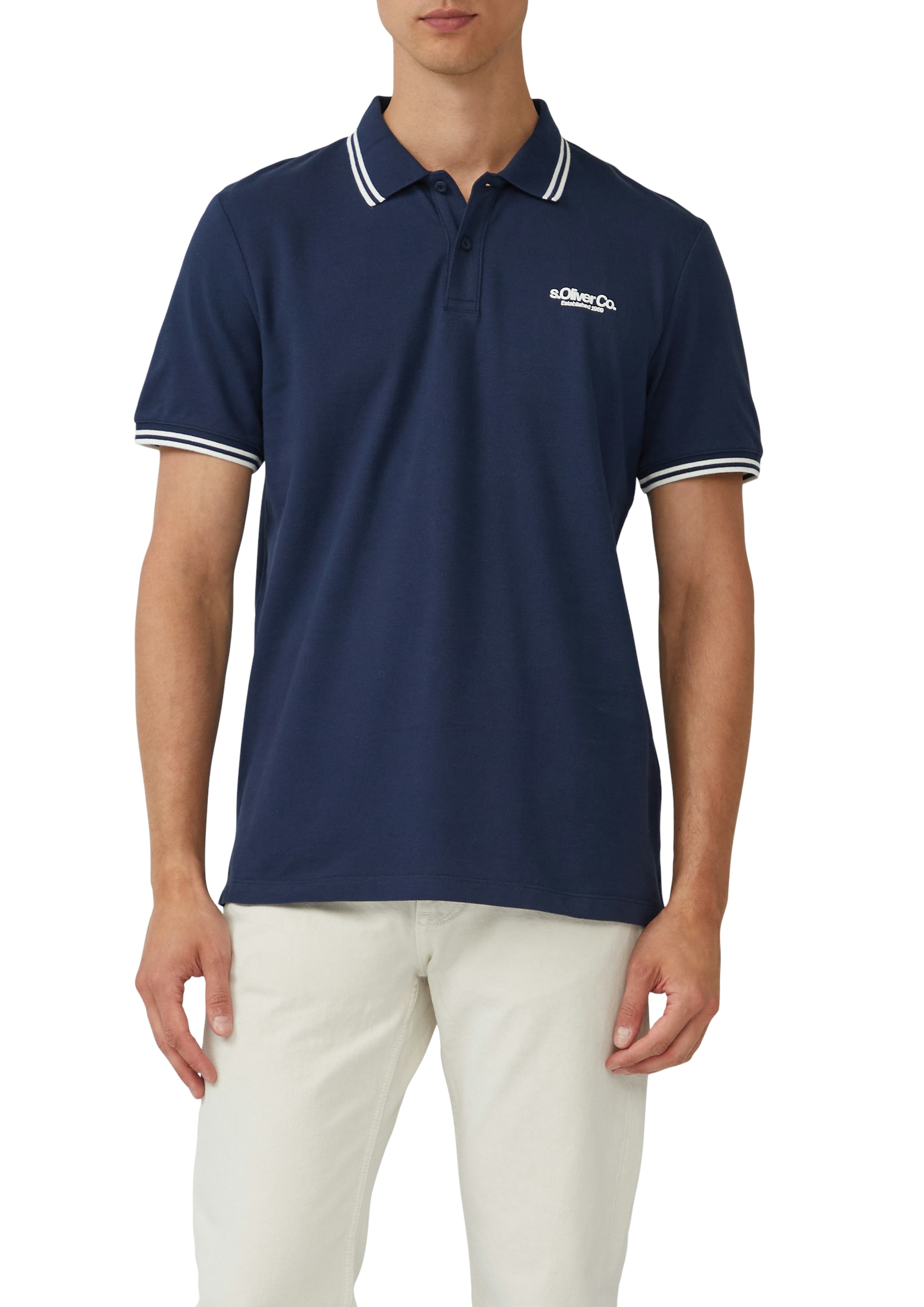 s.Oliver Poloshirt, mit Logo Schriftzug günstig online kaufen