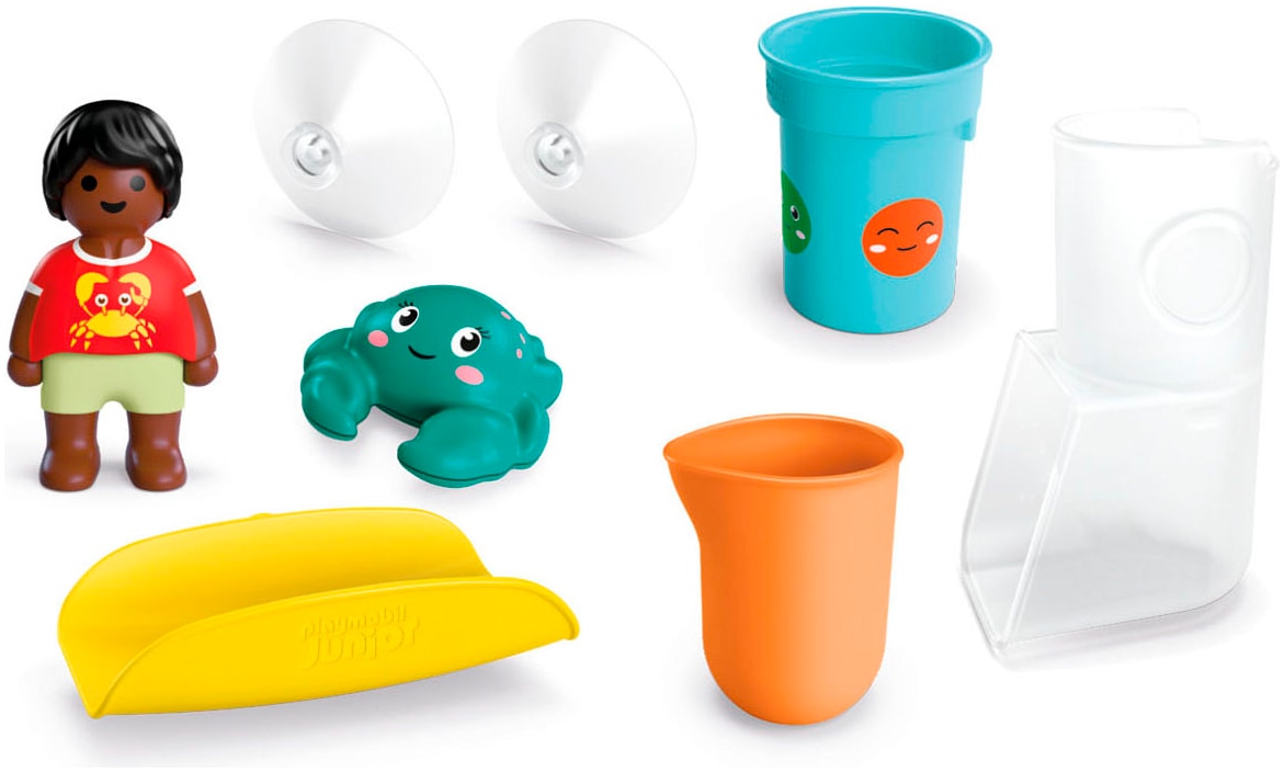 Playmobil® Konstruktions-Spielset »Wasserfalltank mit Rutsche (71775), Junior Aqua«, (8 St.), Badespielzeug; Made in Europe