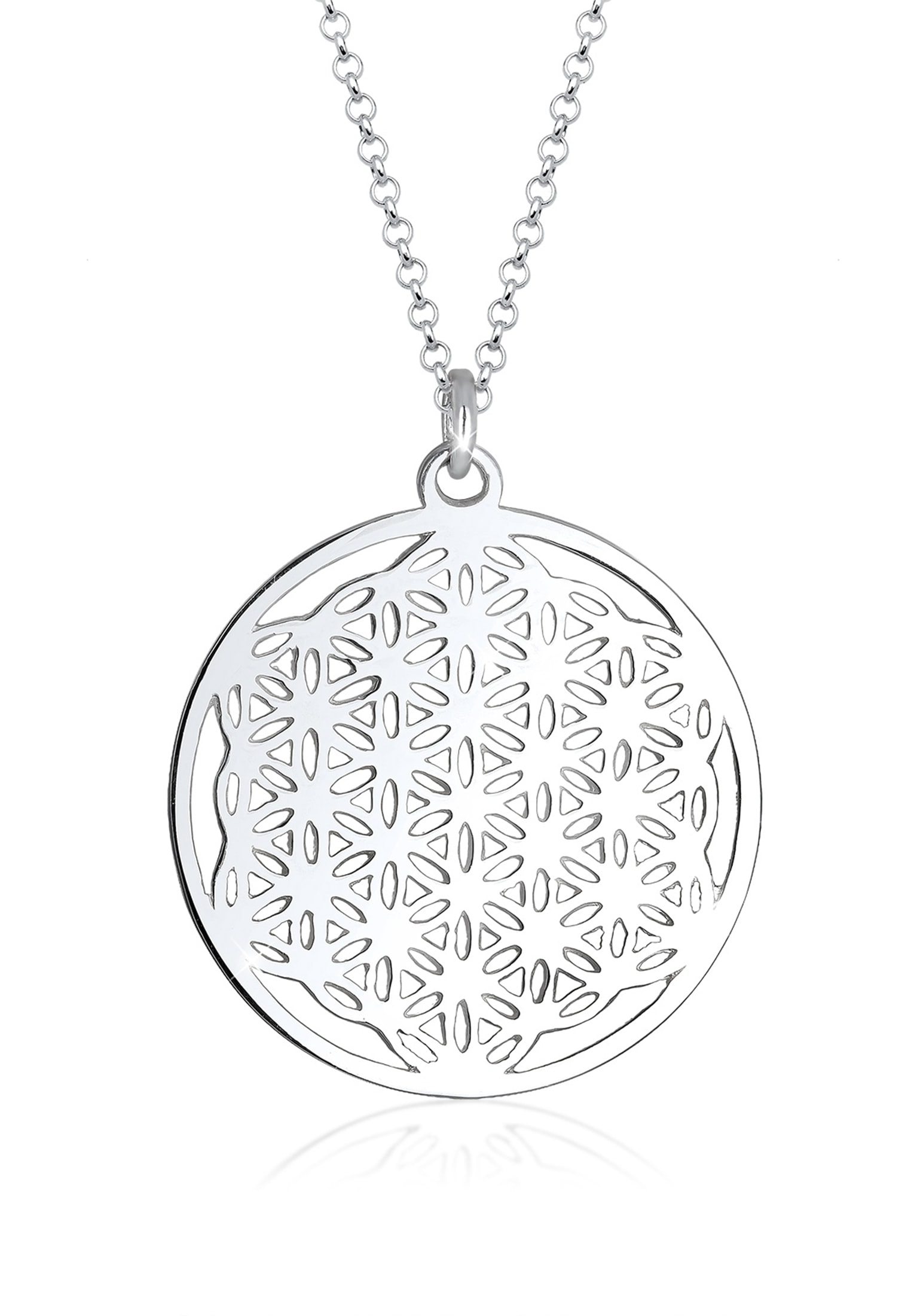 Elli Kette mit Anhänger »Ornament Lebensblume Symbol 925 Sterling Silber«