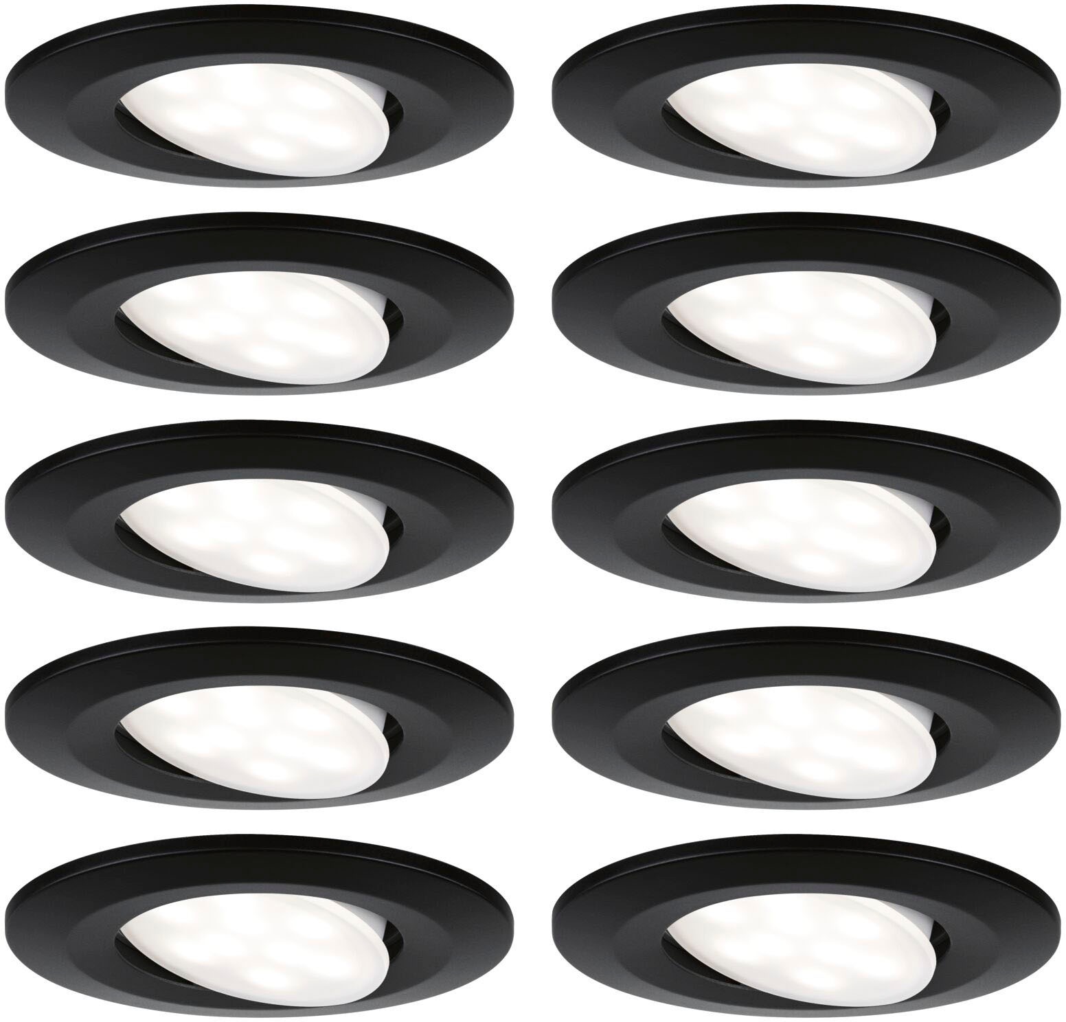 Paulmann LED Einbauleuchte »Calla 10x680lm 4000K 6W 230V schwarz matt IP65«, 10 flammig