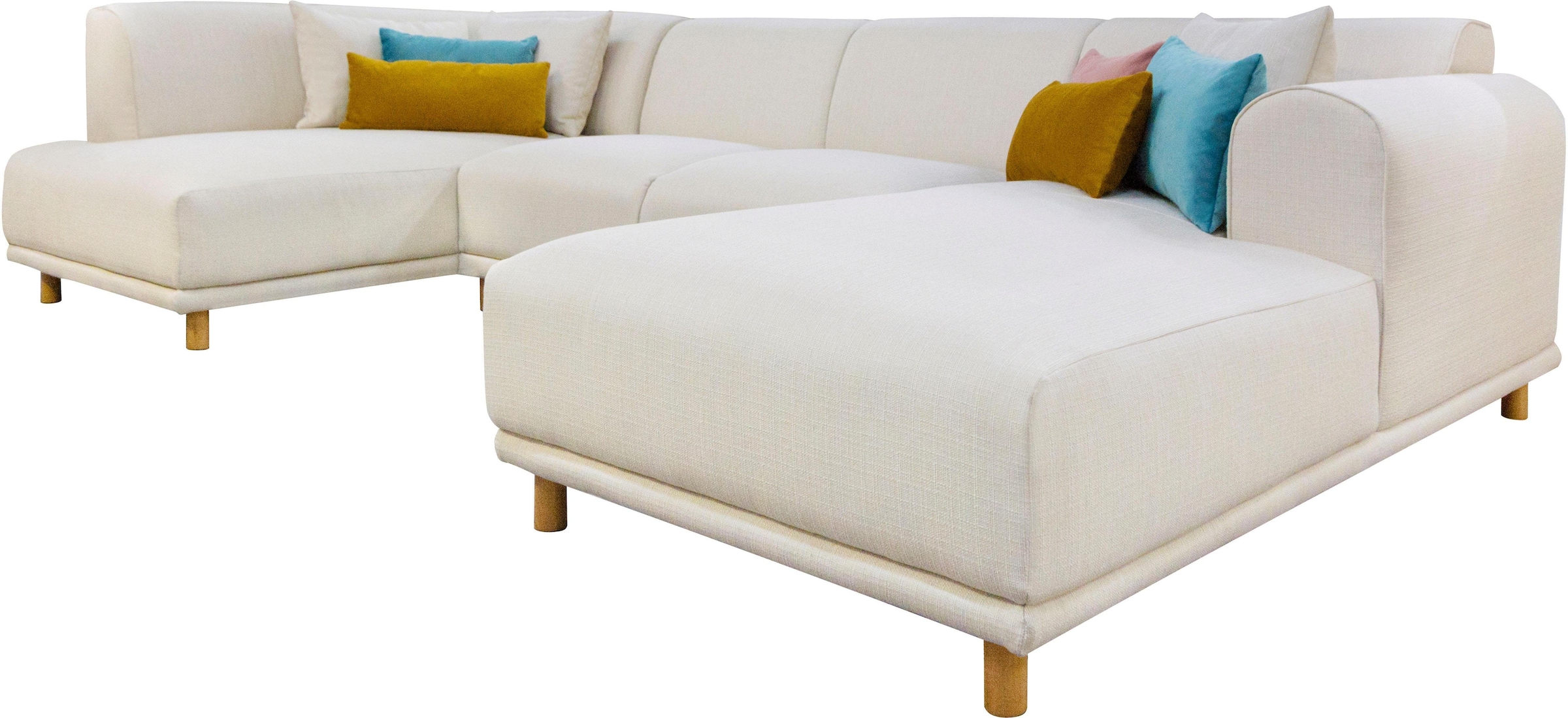 andas Wohnlandschaft »Maroon U-Form«, in skandinavischem Design, mit losen Kissen